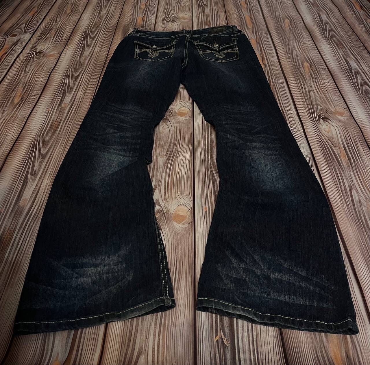 Pre-owned Hysteric Glamour X If Six Was Nine Ifsixwasnine Hytericglamour Lgb Style Flared Jeansy2k In Dark Blue