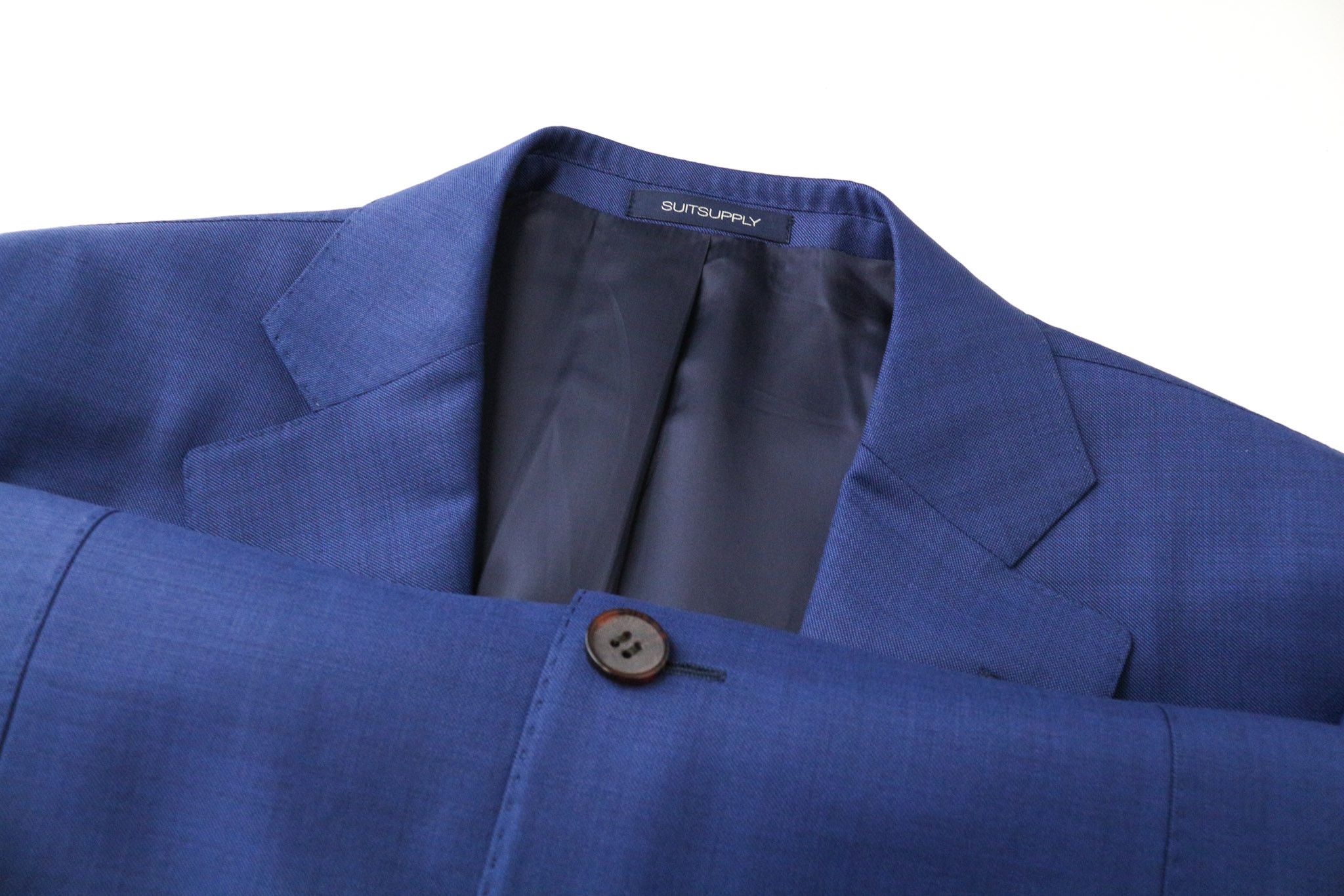 Suitsupply LAZIO UK42L Blue Slim Wool Blazer 74718 Size 42L - 3 Thumbnail