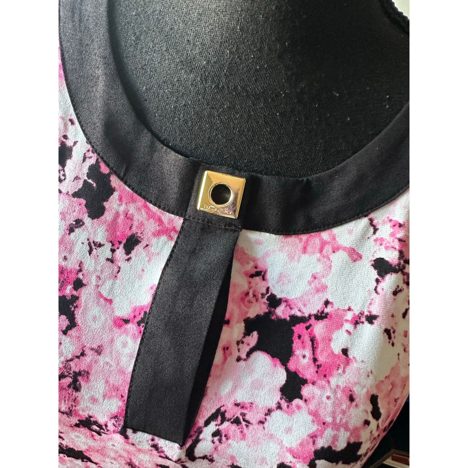 Ellen Tracy Ellen Tracy Floral Print Blouse Tunic – Keyhole Neckline Size S / US 4 / IT 40 - 4 Thumbnail