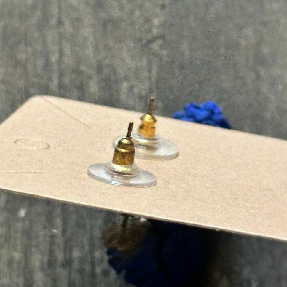 Handmade dark blue pinecone dangly earrings Size ONE SIZE - 3 Thumbnail