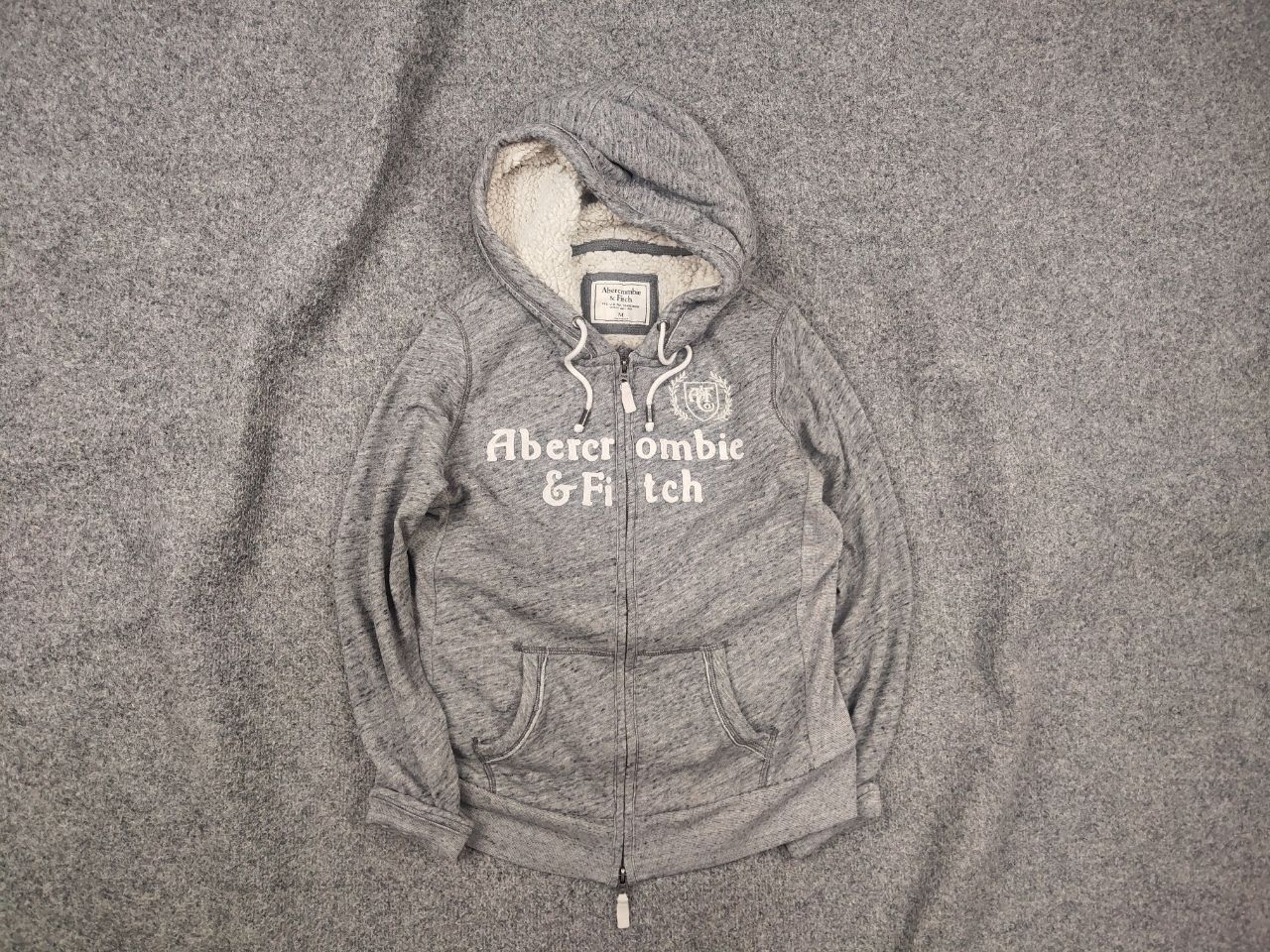 Abercrombie & Fitch Abercrombie & Fitch Vintage Zip Sherpa Fur Hoodie Y2K Style Size US M / EU 48-50 / 2 - 1 Thumbnail