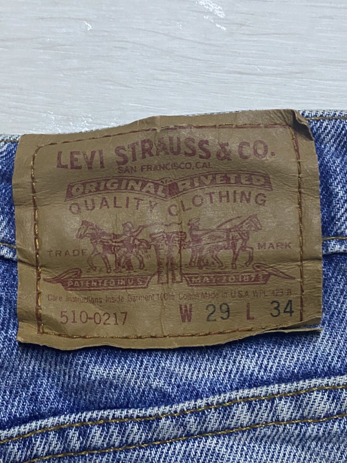 Levi's Vintage Levis 510 90s Faded Wash Tappered Leg Jeans Size US 28 / EU 44 - 12 Thumbnail