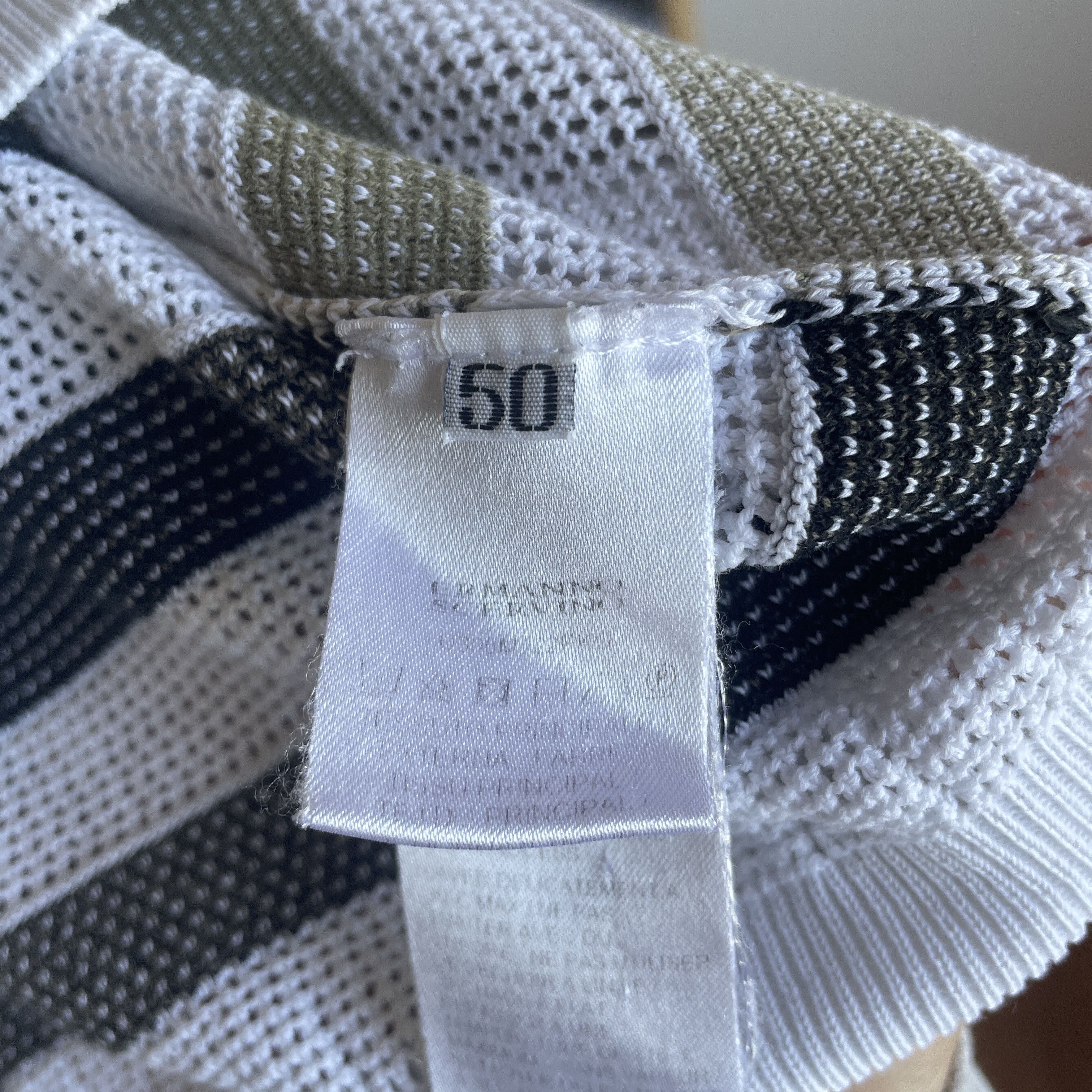 Ermanno Scervino Ermanno Scervino Striped Mesh Knit Cotton Sweater Size US M / EU 48-50 / 2 - 6 Thumbnail