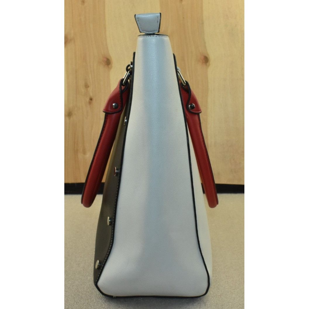 Christian Lacroix Christian Lacroix Women's Purse Black/White/Red Leather Tote Size ONE SIZE - 6 Thumbnail