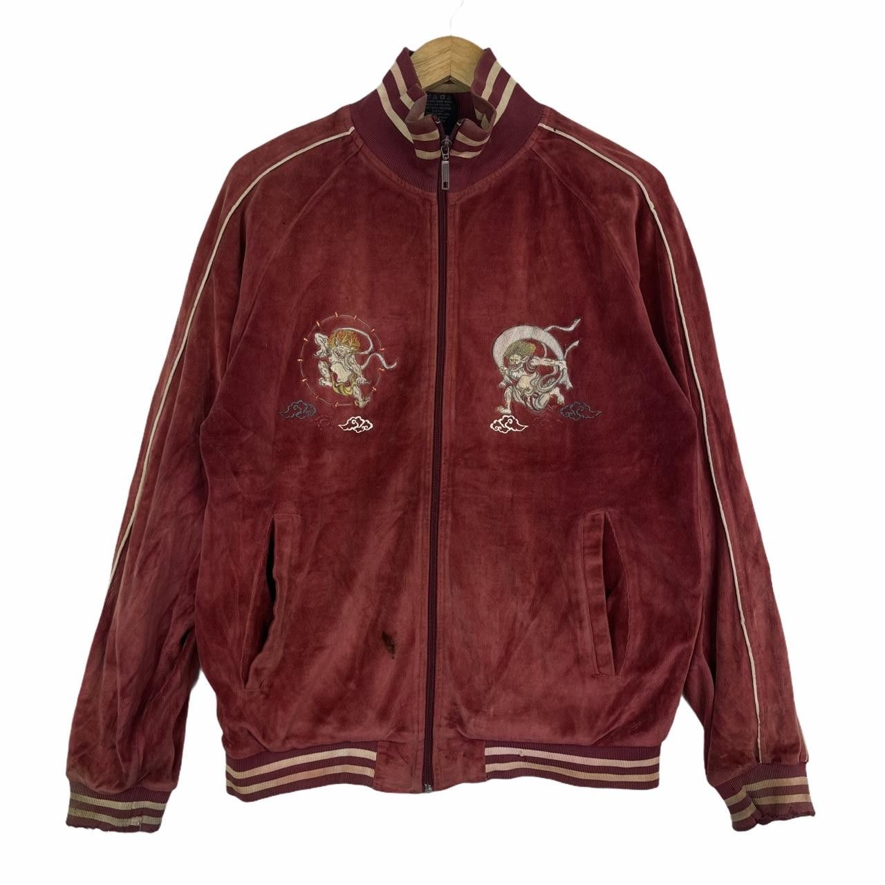 Vintage Vintage SUKAJAN Jacket FUIJIN RAIJIN Japanese Traditional Size US L / EU 52-54 / 3 - 1 Thumbnail
