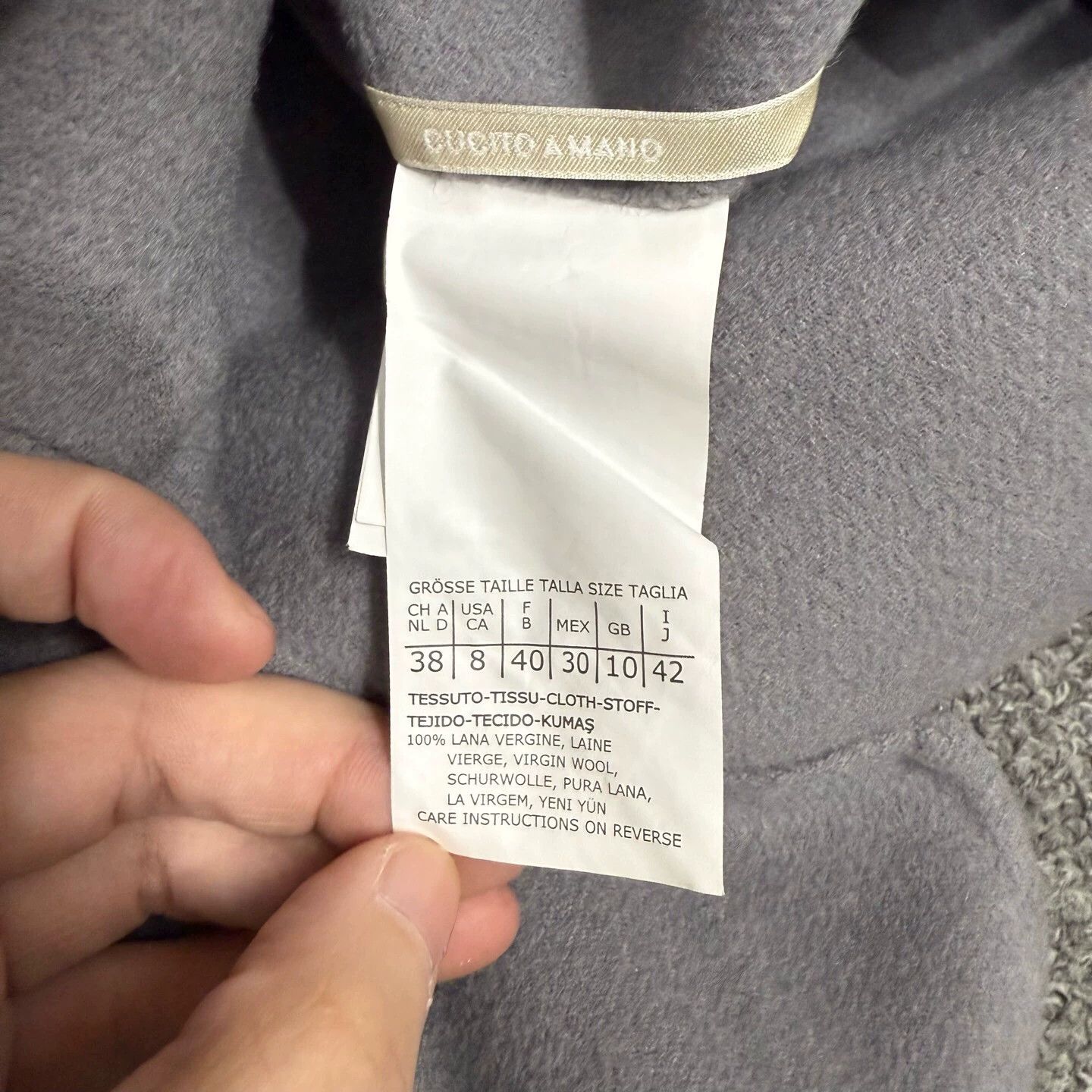 Max Mara Maxmara bluegrey lapel midlength wool overcoat 38 Size S / US 4 / IT 40 - 4 Thumbnail