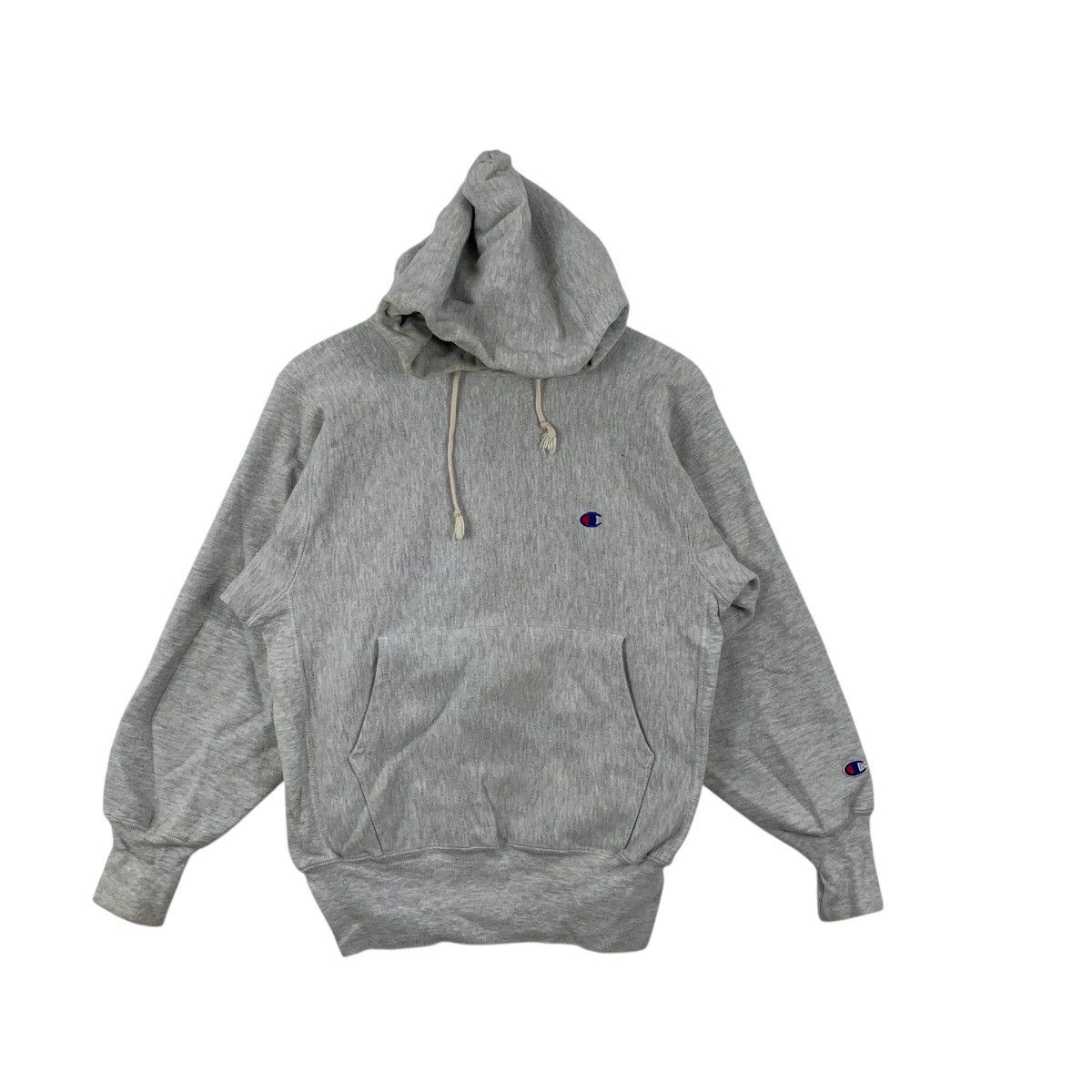 Champion Vintage 90’ CHAMPION REVERSE WEAVE Gray Pullover Hoodie Size M / US 6-8 / IT 42-44 - 3 Thumbnail