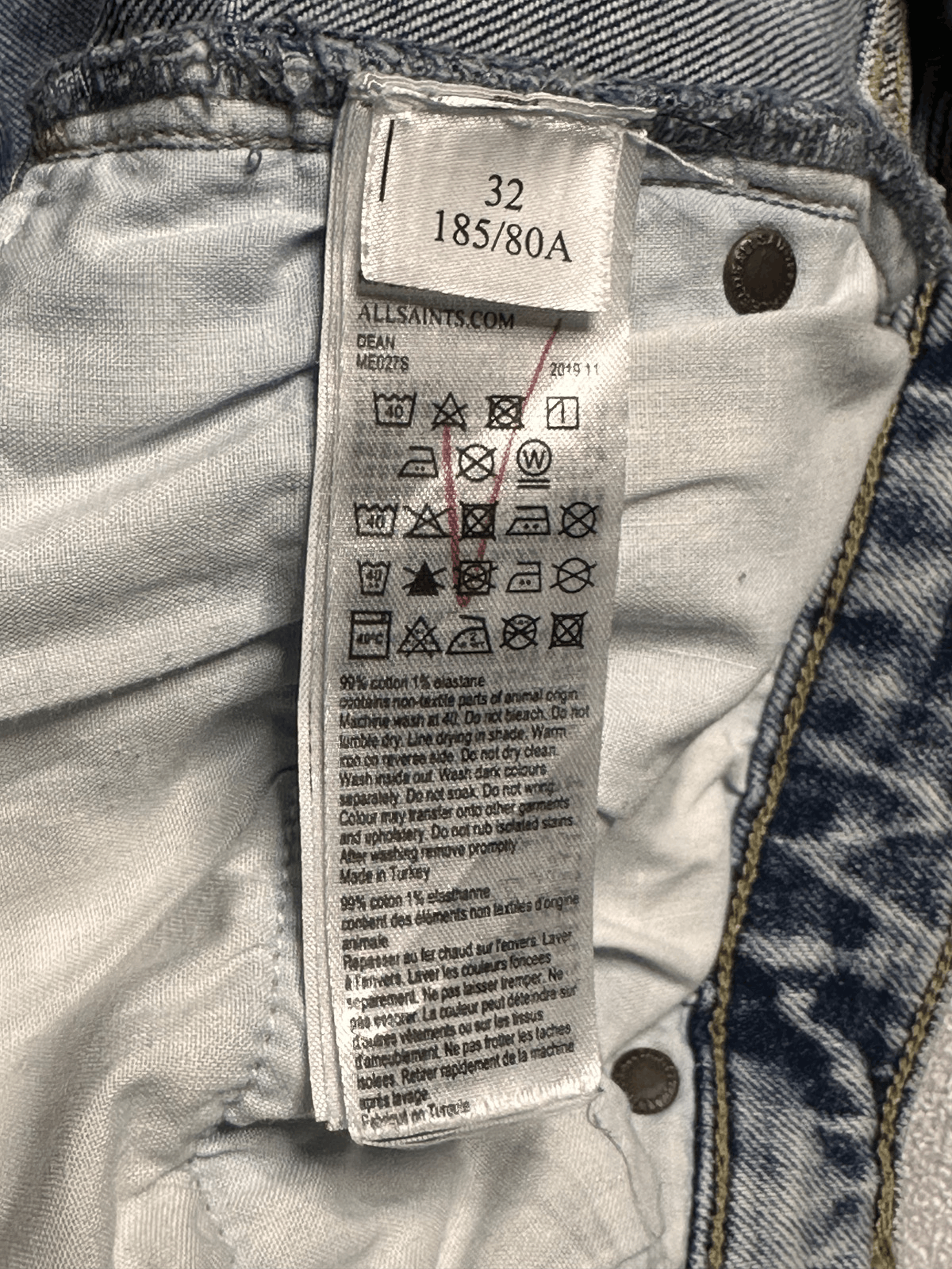 Allsaints AllSaints men's jeans W32 Size US 32 / EU 48 - 8 Thumbnail