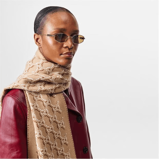Gucci Gg Shadow Wool Scarf Size ONE SIZE - 3 Thumbnail