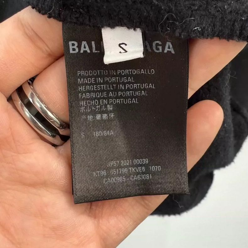 Balenciaga Balenciaga Colorblock Fringed Print Logo Hoodie Hoodie Size US S / EU 44-46 / 1 - 3 Thumbnail