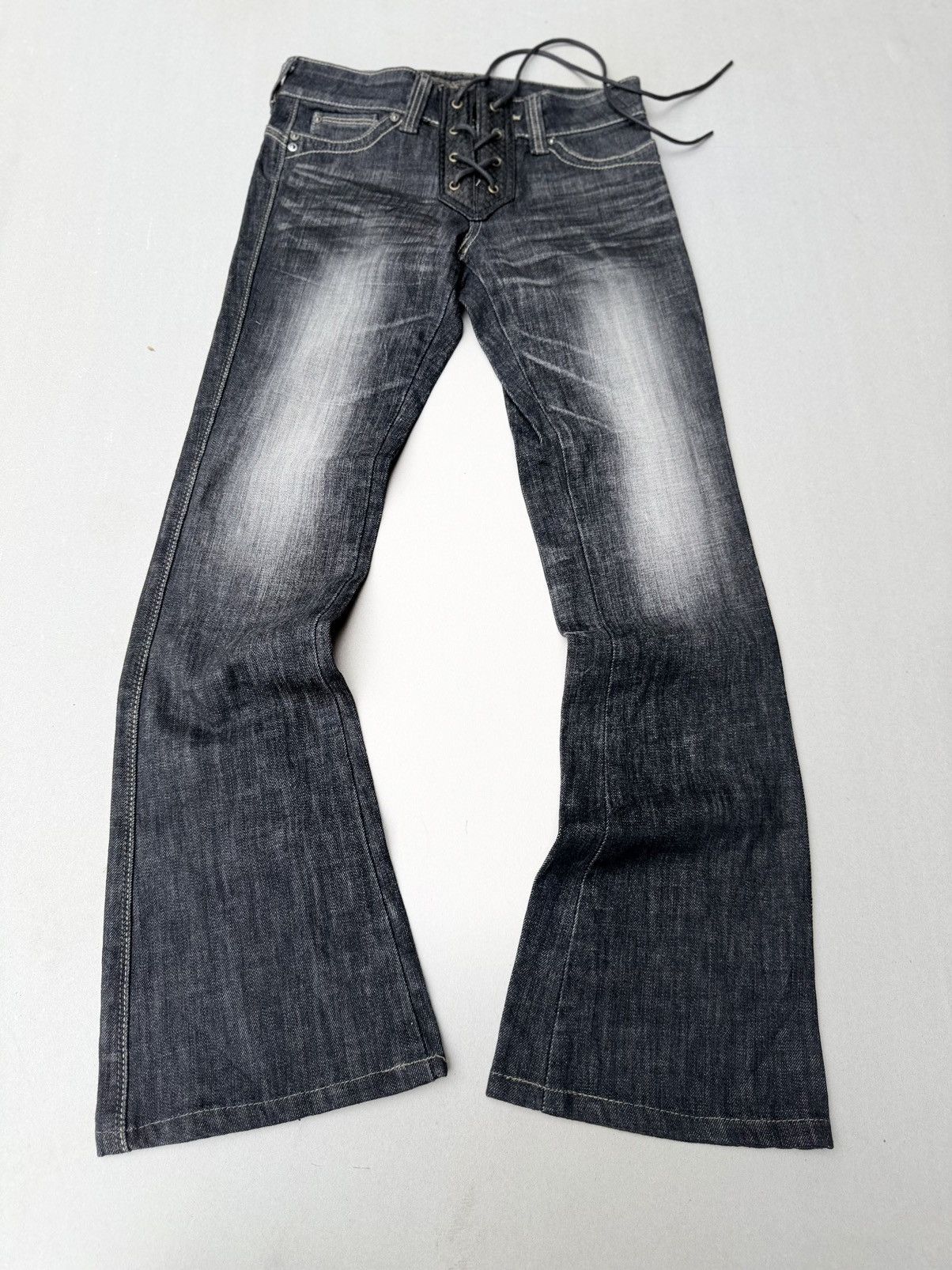 Japanese Brand VIENUS lace up flare jeans Size US 26 / EU 42 - 1 Thumbnail