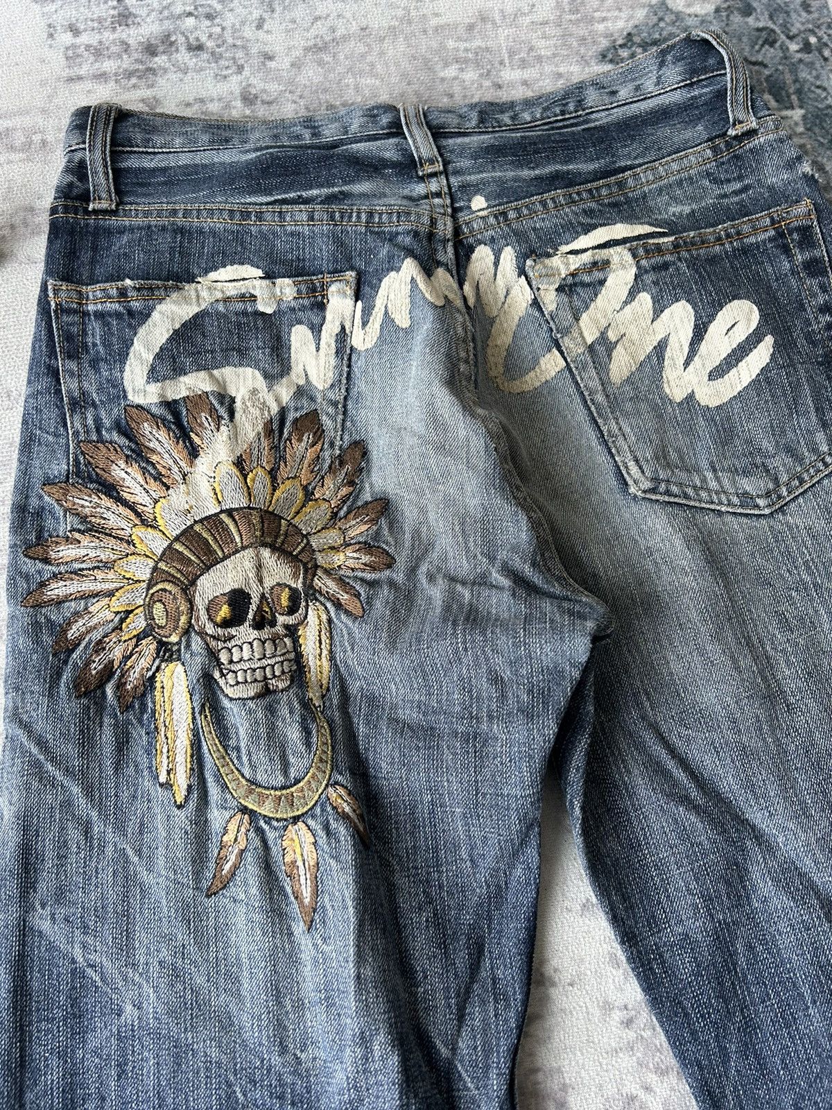Ed Hardy Sirmione Ed Hardy Styles Embroidered Skulls Design Size US 28 / EU 44 - 4 Thumbnail