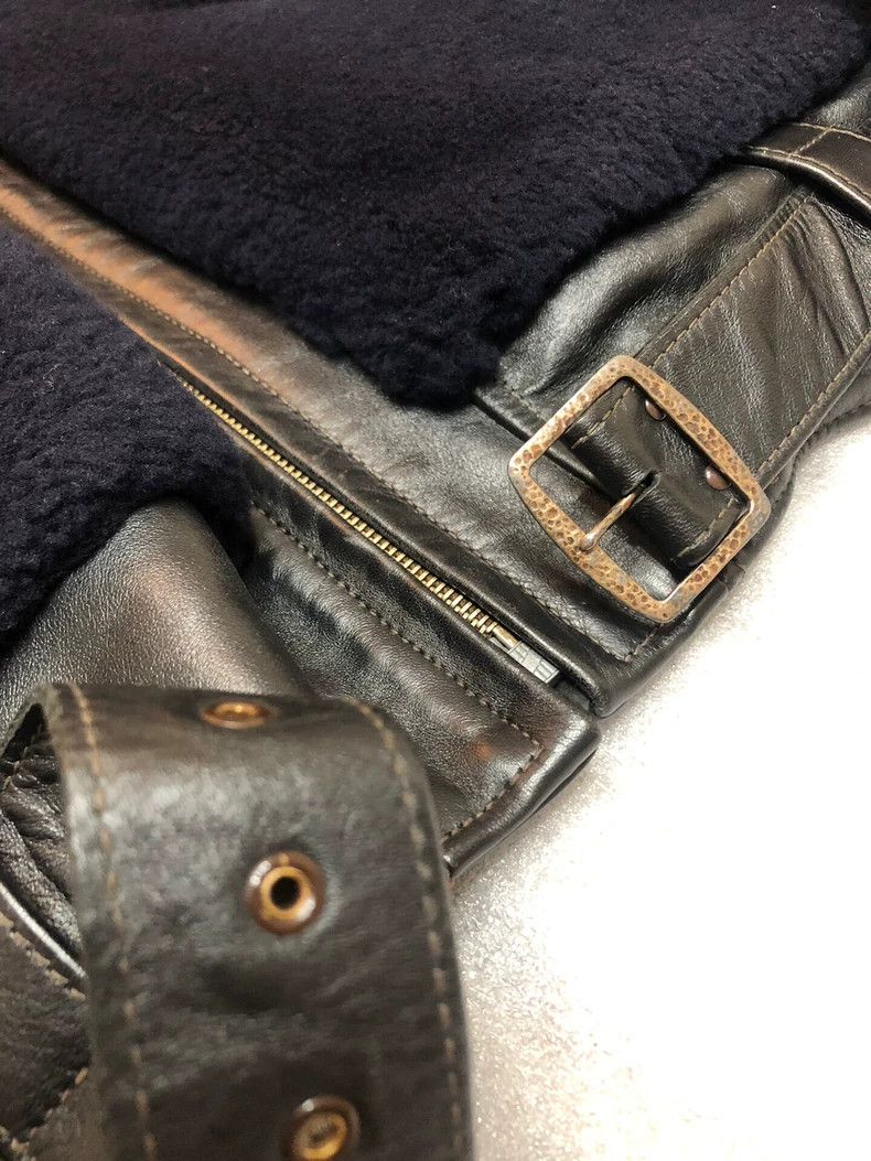 The Real McCoy's The Real McCoy's Size 38Grizzly Colimbo FW藏蓝羊毛黑色皮衣 2504-Nex Size US M / EU 48-50 / 2 - 4 Thumbnail