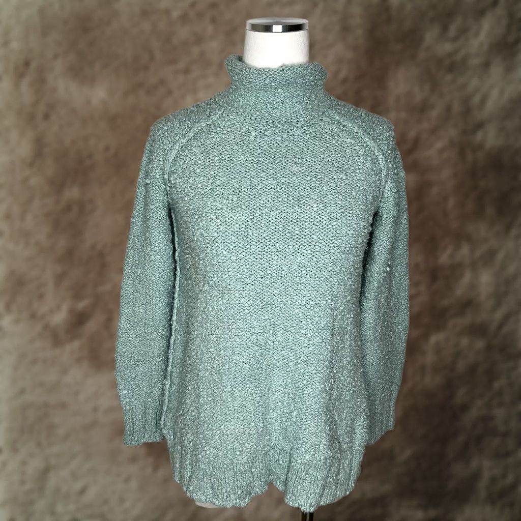 Anthropologie VINTAGE Anthropologie MOTH Juliette Sweater Blue Turtleneck Pullover Tunic XS Size XS / US 0-2 / IT 36-38 - 1 Thumbnail
