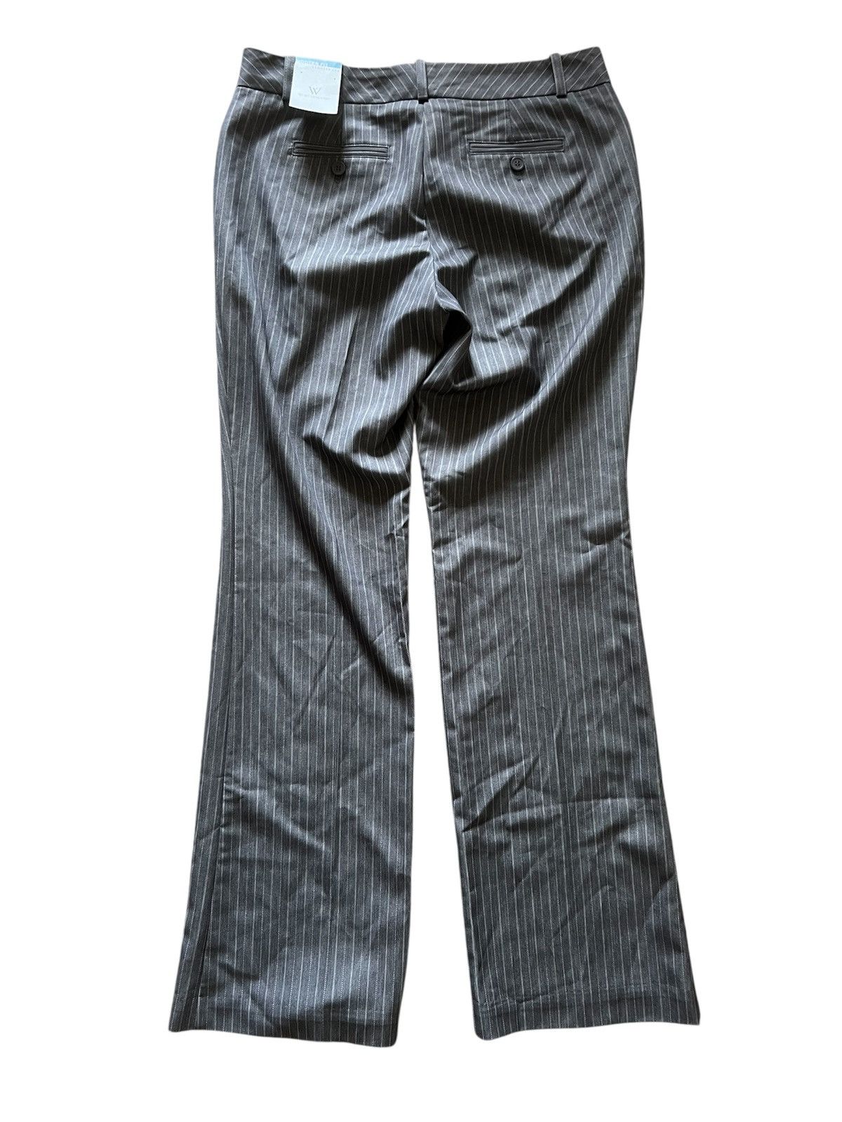 Worthington Worthington Women’s Grey Stripe Modern Fit Trouser | 6 NWT Size 28" / US 6 / IT 42 - 2 Thumbnail