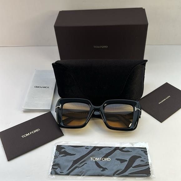 Tom Ford 💯- New Authentic Tom Ford Esme FT1157 01E Black Yellow Size ONE SIZE - 4 Thumbnail