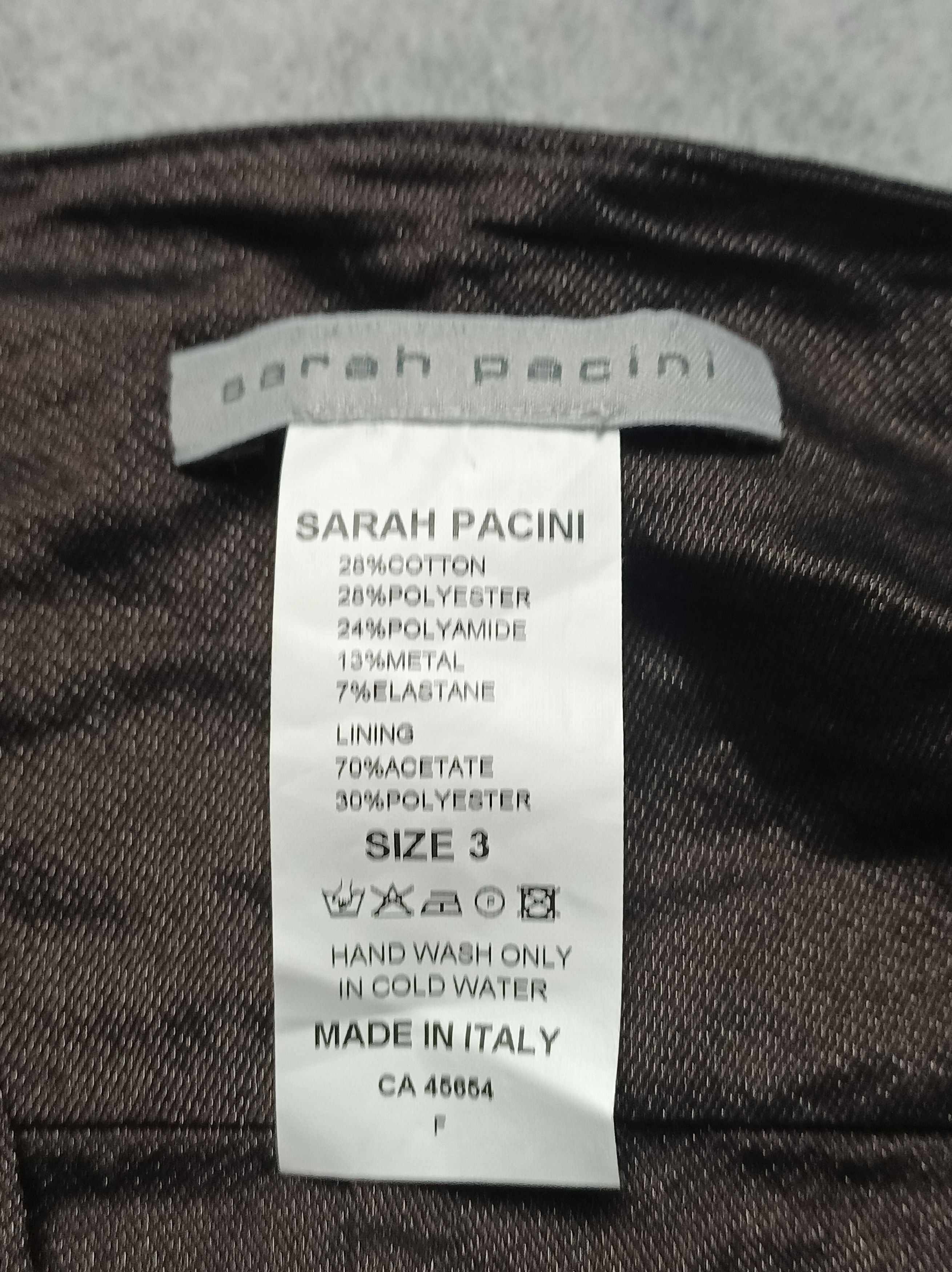 Sarah Pacini Sarah Pacini Brown Long Sleeve Top Sparkle Finish Size 3 Size L / US 10 / IT 46 - 11 Thumbnail