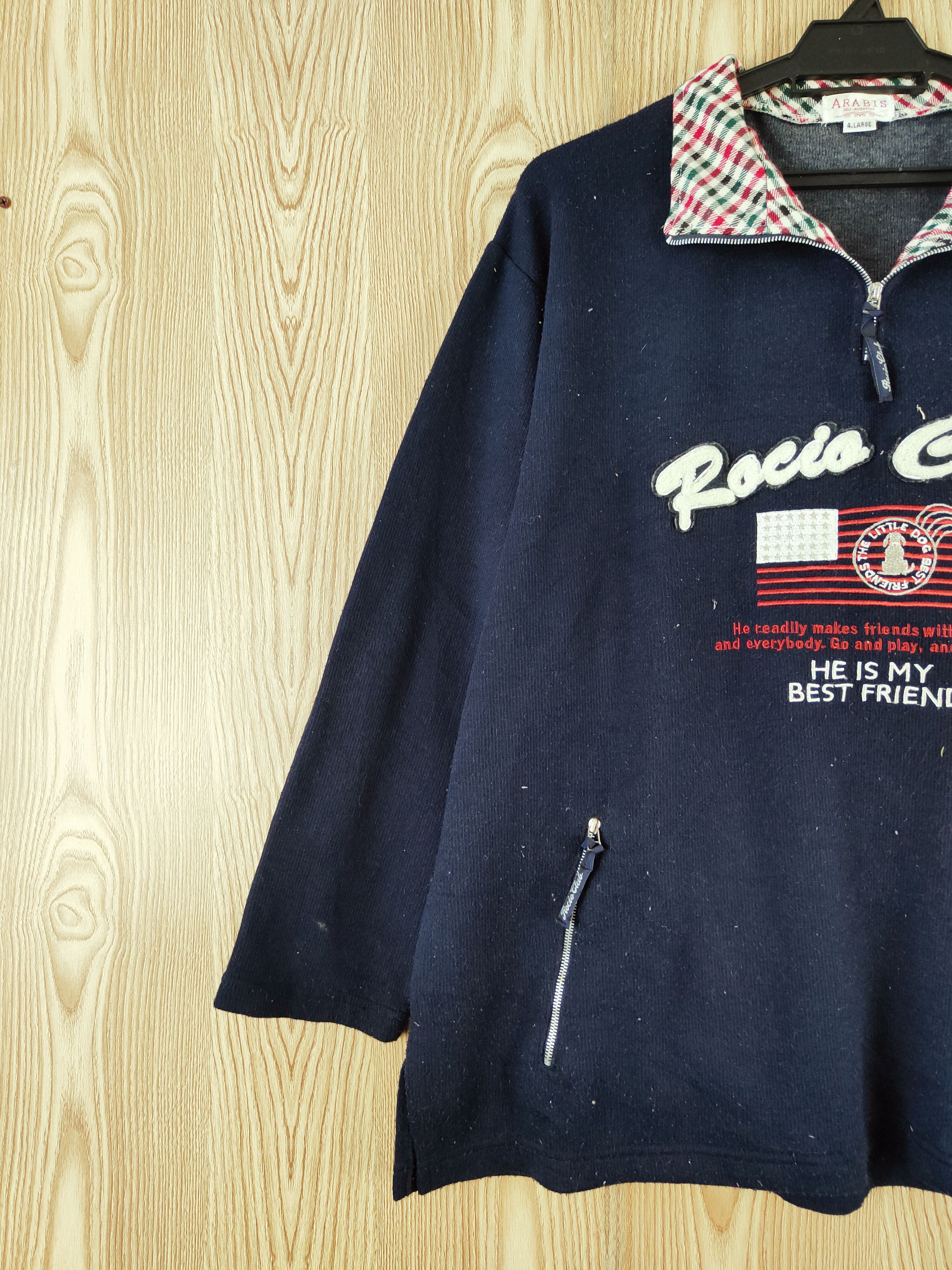 Japanese Brand × Vintage Very Rare Arabis Navy Racia Club Sweatshirts Size US L / EU 52-54 / 3 - 4 Thumbnail