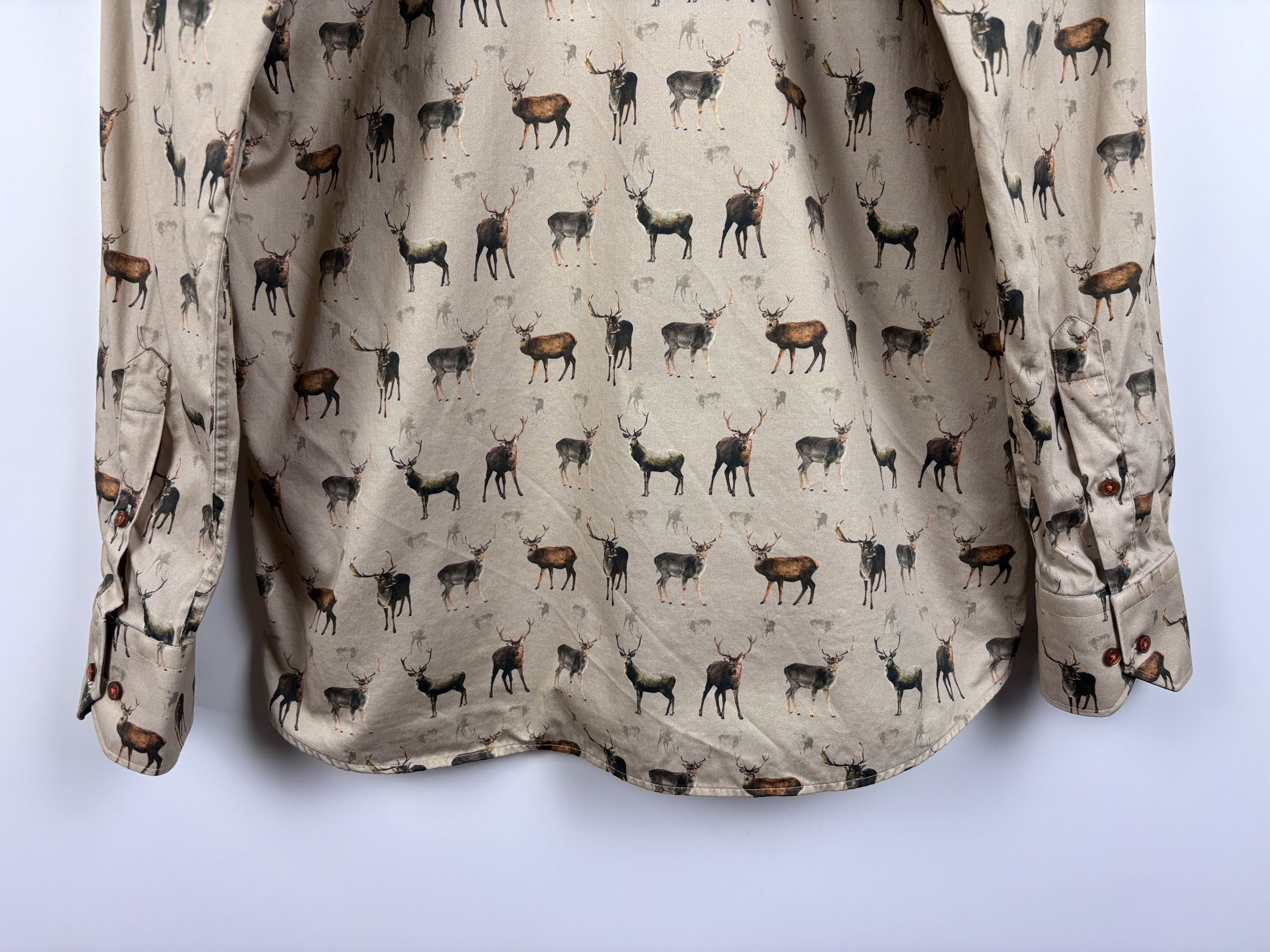 Other Claudio Lugli Button Up Long Sleeve Deer Pattern Shirt L Size US L / EU 52-54 / 3 - 6 Thumbnail