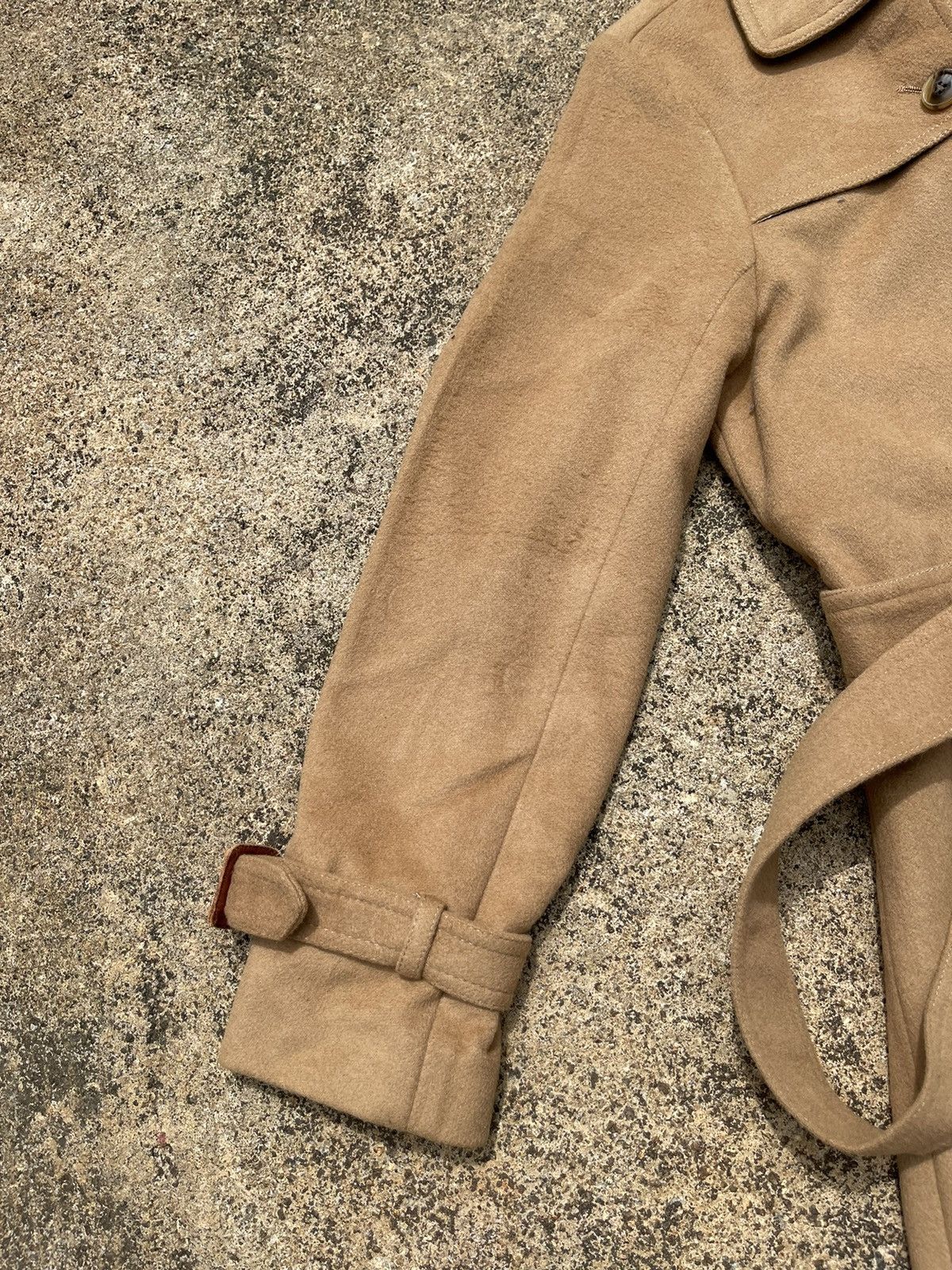 Designer Michel Beaudouin Camel Wool Trench Coat (Unisex) M Size M / US 6-8 / IT 42-44 - 5 Thumbnail