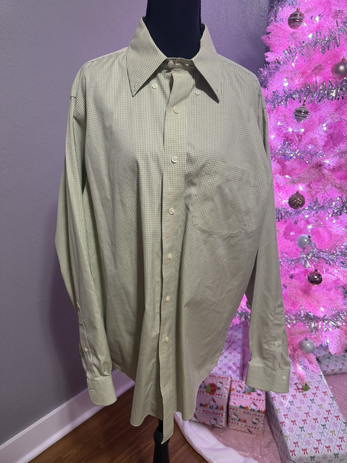 Brooks Brothers VTG Brooks Brothers Green Plaid Dress Shirt Size 16- 34/35. Size US XL / EU 56 / 4 - 1 Thumbnail