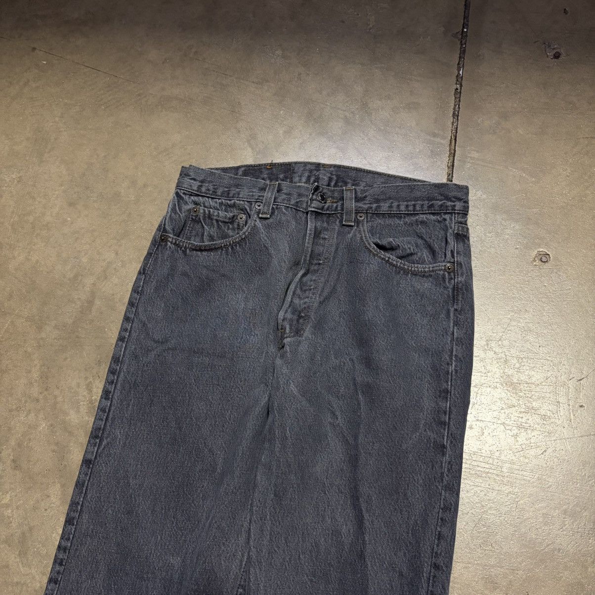 Vintage Levis 501 Black Denim Jeans 80s Made USA 501 0658