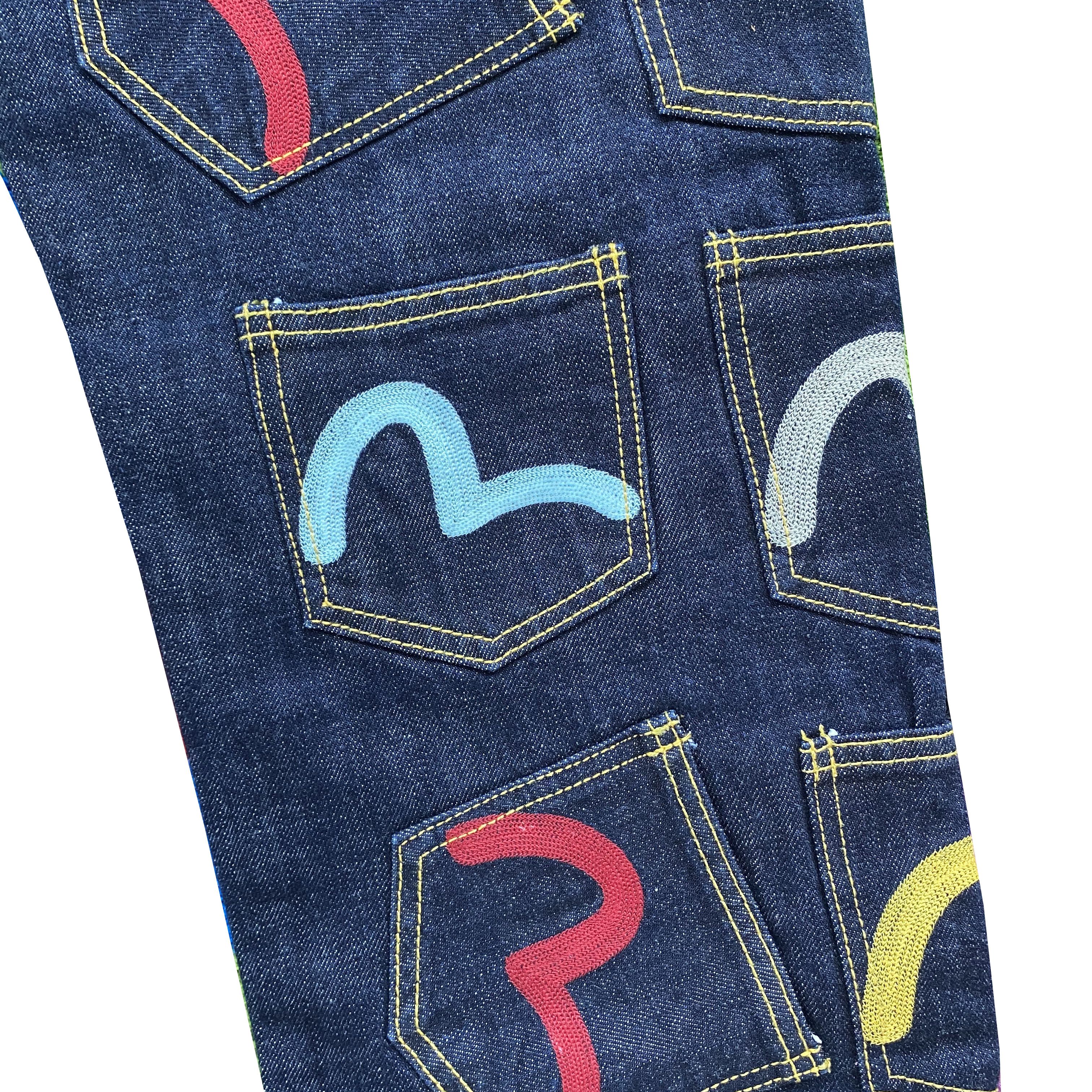 Evisu OG Vintage Multi-Pocket Selvage Denim (Logo Stitched） Size US 30 / EU 46 - 4 Thumbnail