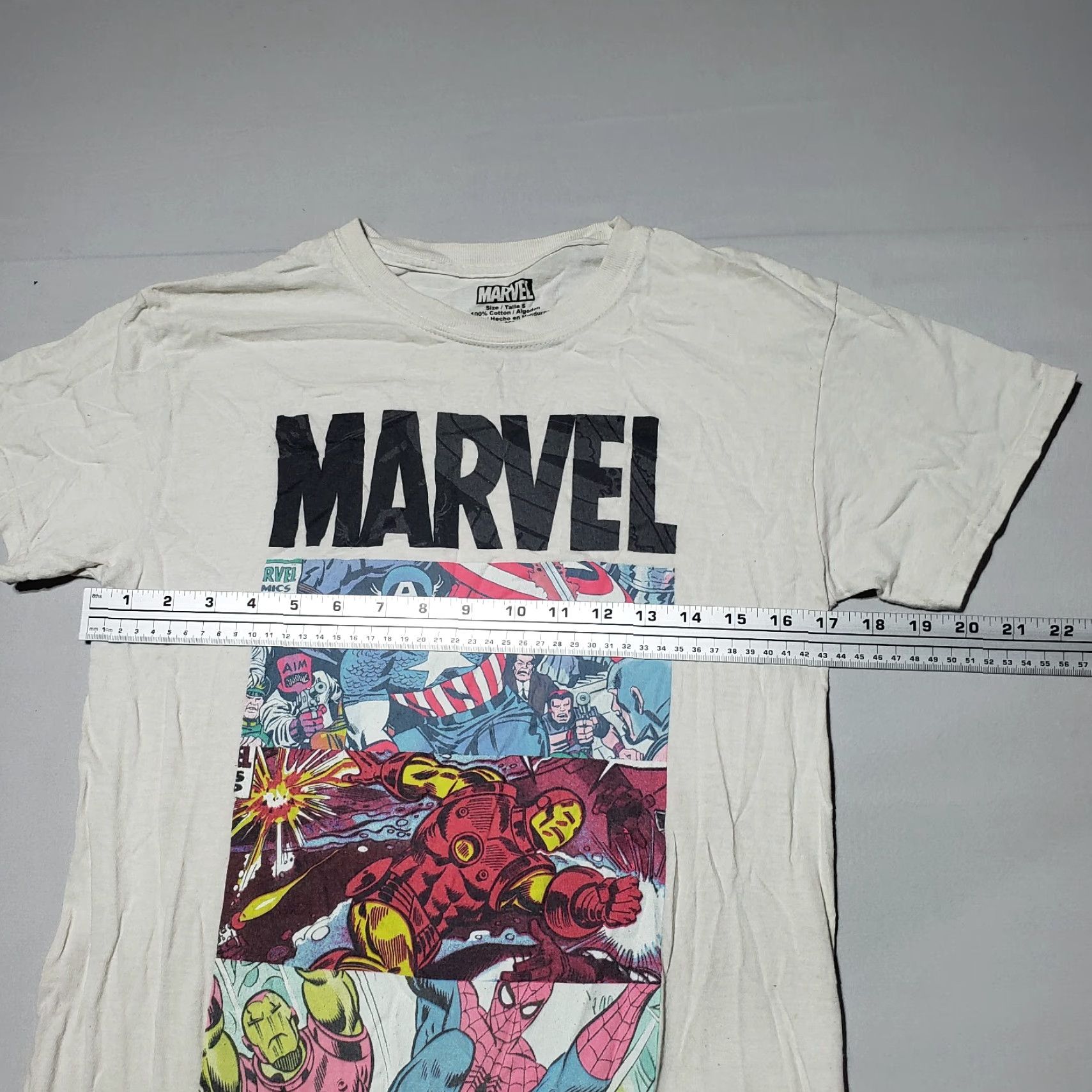 Vintage Marvel Comics Shirt Mens T-Shirt Short Sleeve Size S White Cotton Crew Neck | Marvel Universe Graphic Print Size US S / EU 44-46 / 1 - 3 Thumbnail