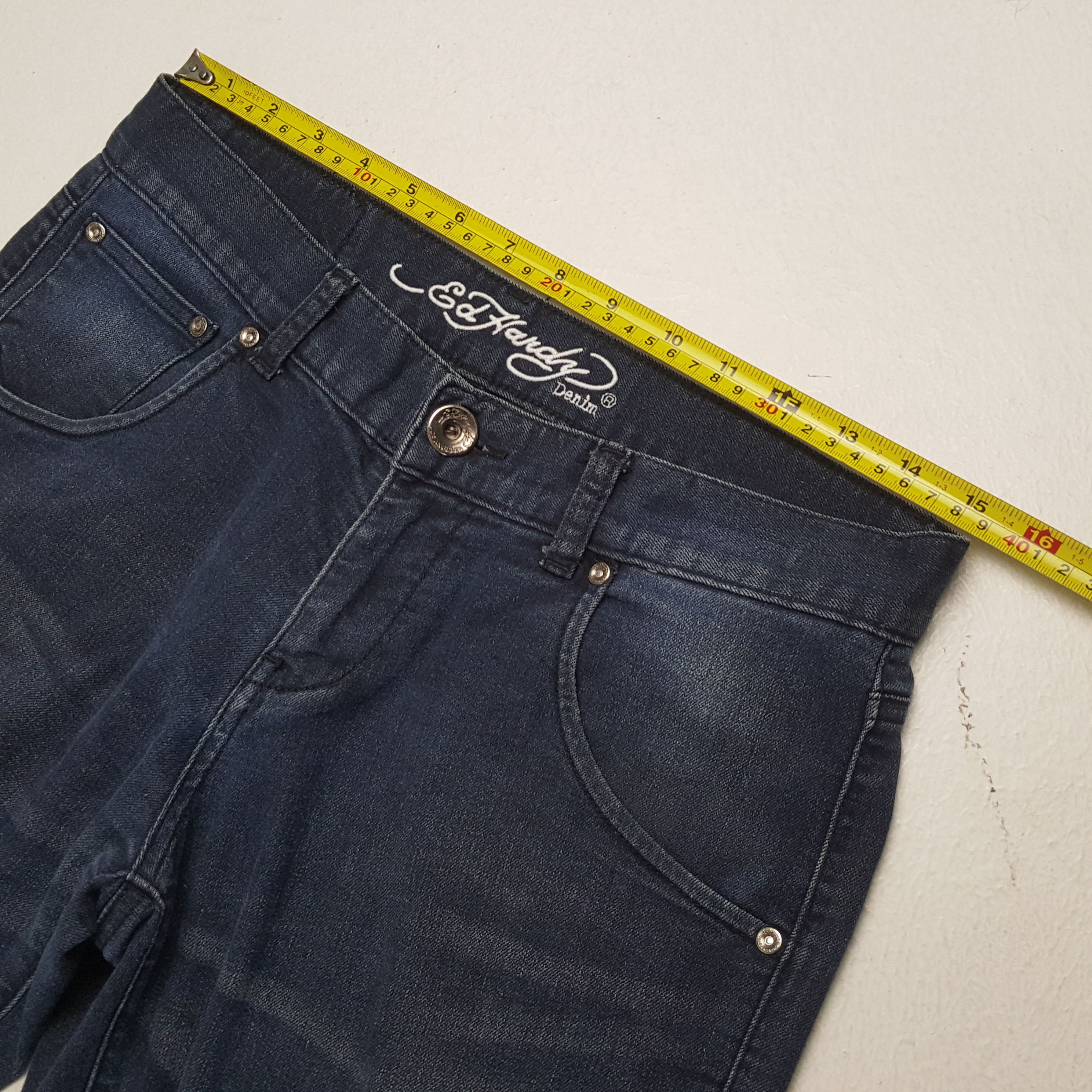 Ed Hardy × Vintage ED HARDY Streetwear Fashion Style Custom Art Jeans Size 30" / US 8 / IT 44 - 7 Thumbnail