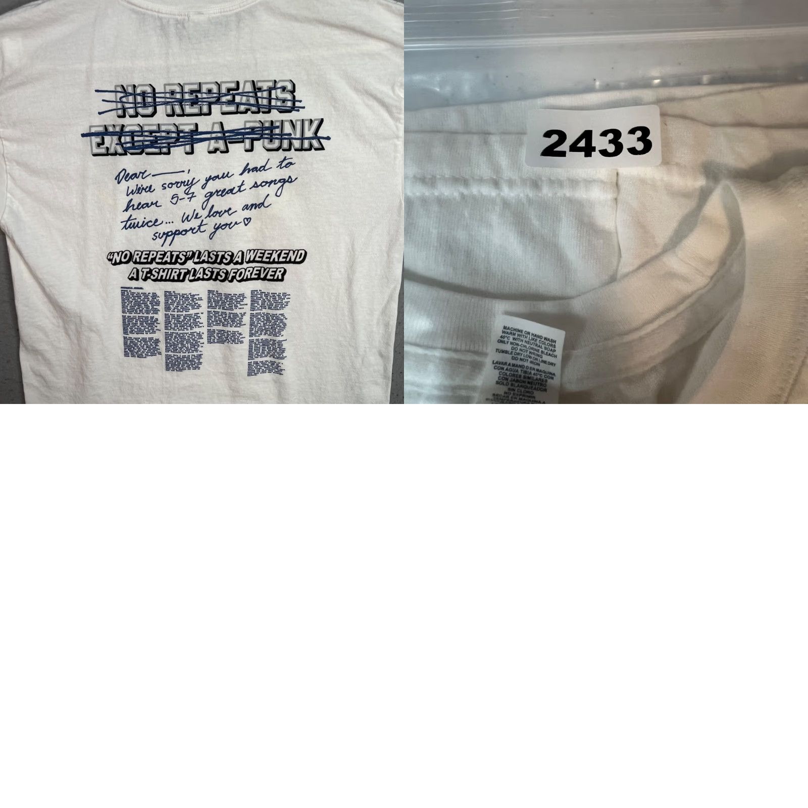 Vintage VINTAGE Vampire Weekend Concert T-Shirt Adult Mens Medium White 100% Cotton Short Sleeve Crew Neck Size US M / EU 48-50 / 2 - 8 Thumbnail