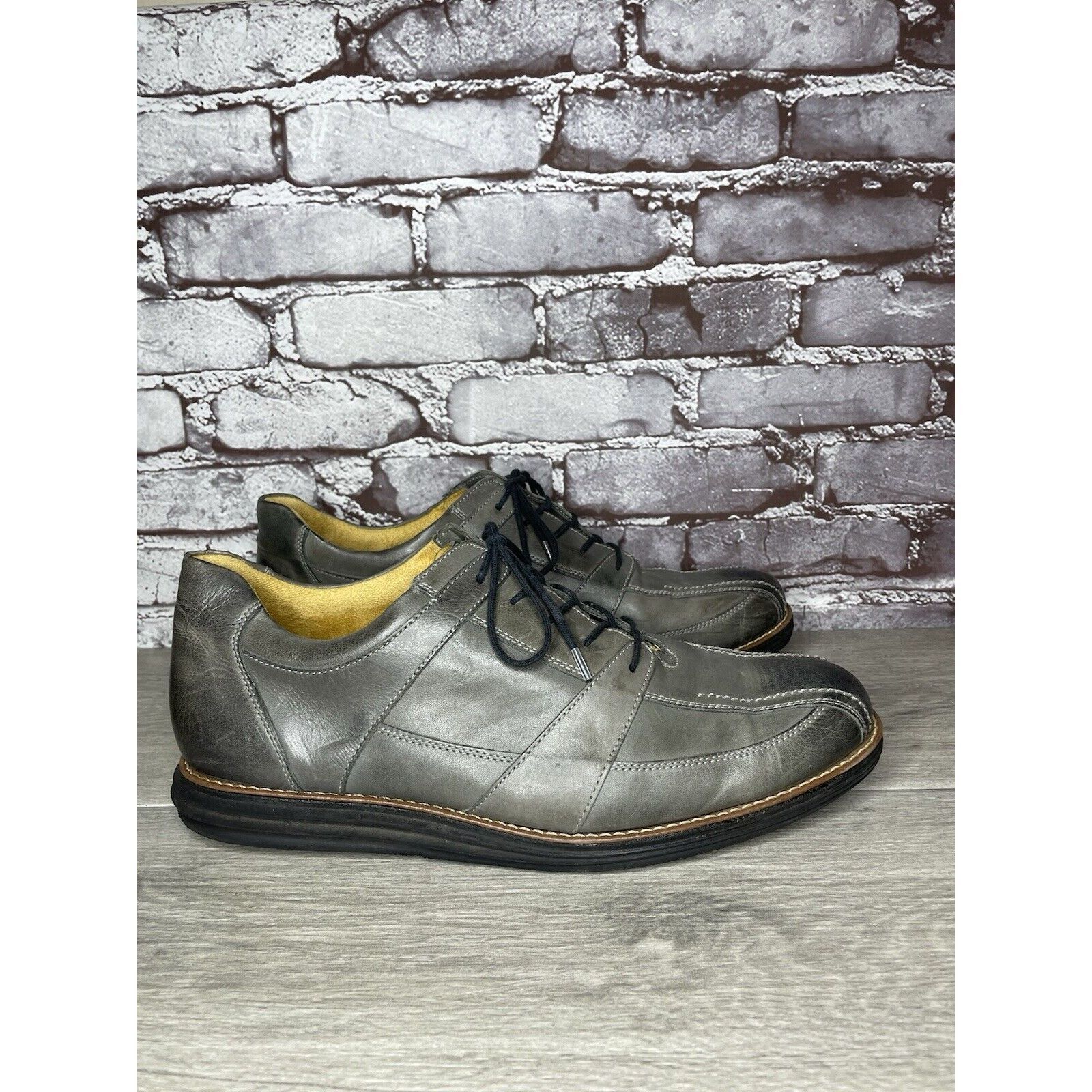 Sandro Moscoloni Sandro Moscoloni Gray Leather Bicycle Toe Oxfords Lace Shoes Size US 13 / EU 46 - 18 Thumbnail