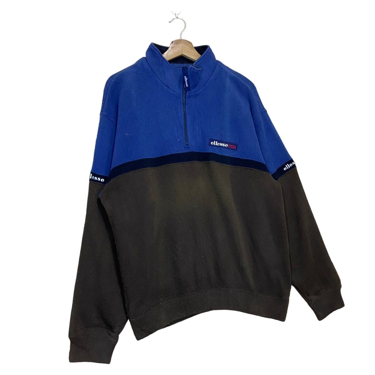 Ellesse Vintage 90’s Ellesse Small Logo Spellout Halfzip Sweatshirt Size US L / EU 52-54 / 3 - 2 Thumbnail