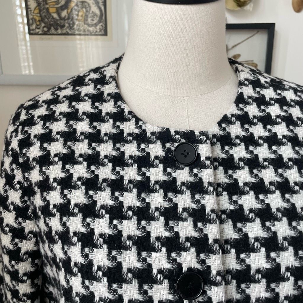 Other Talbots Jewel Neck Blazer Houndstooth 8 Size M / US 6-8 / IT 42-44 - 2 Thumbnail