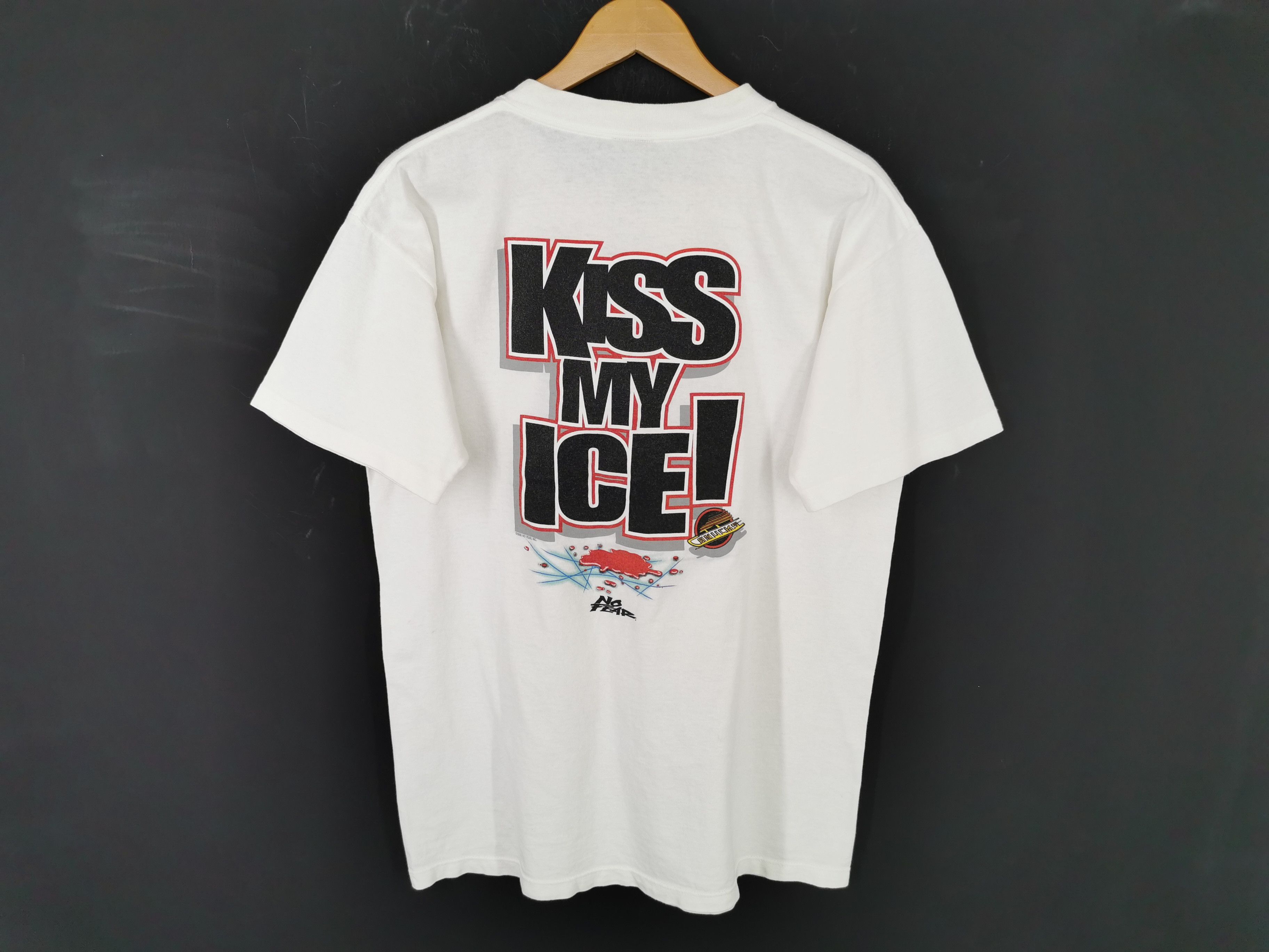No Fear Vintage 90's No Fear "Kiss My Ice" Big Logo Skate Tee Size US M / EU 48-50 / 2 - 1 Thumbnail