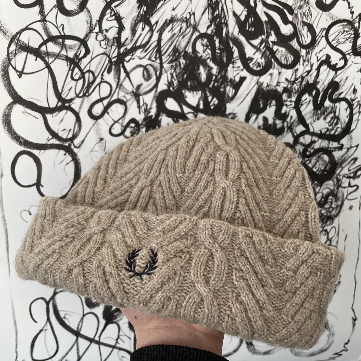 Fred Perry × Vintage Vintage Fred Perry Wool knit Hat size OS Size ONE SIZE - 1 Thumbnail
