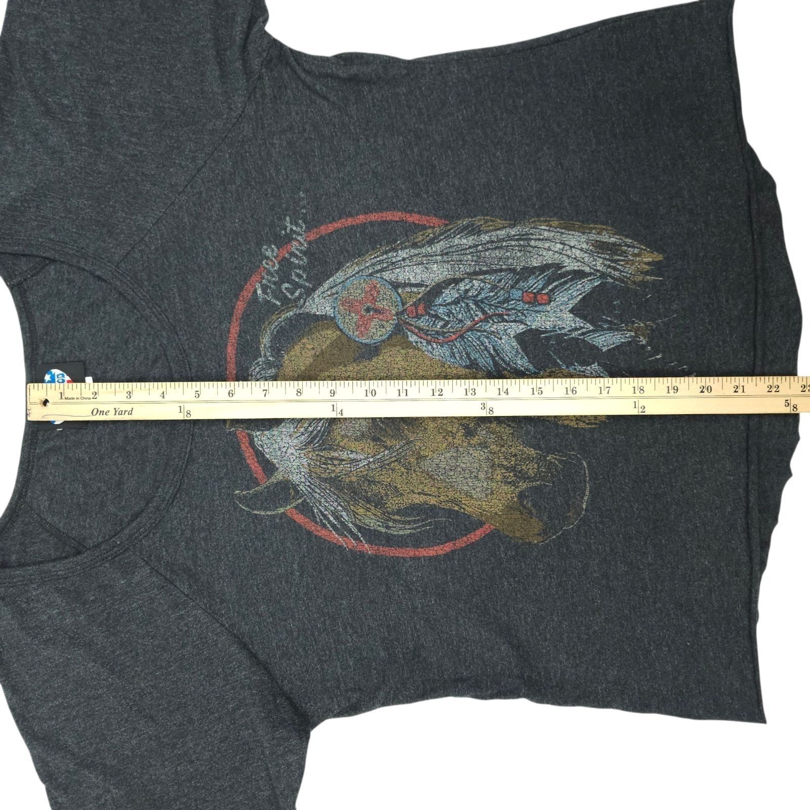 Other Junk Food Clothing Free Spirit Graphic Tee Size L Horse Gray Size L / US 10 / IT 46 - 6 Thumbnail