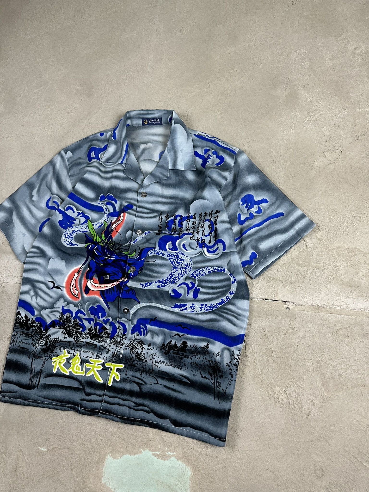 Affliction Crazy Vintage Y2k Affliction Style Fullprint Japanese Shirt Size US M / EU 48-50 / 2 - 3 Thumbnail