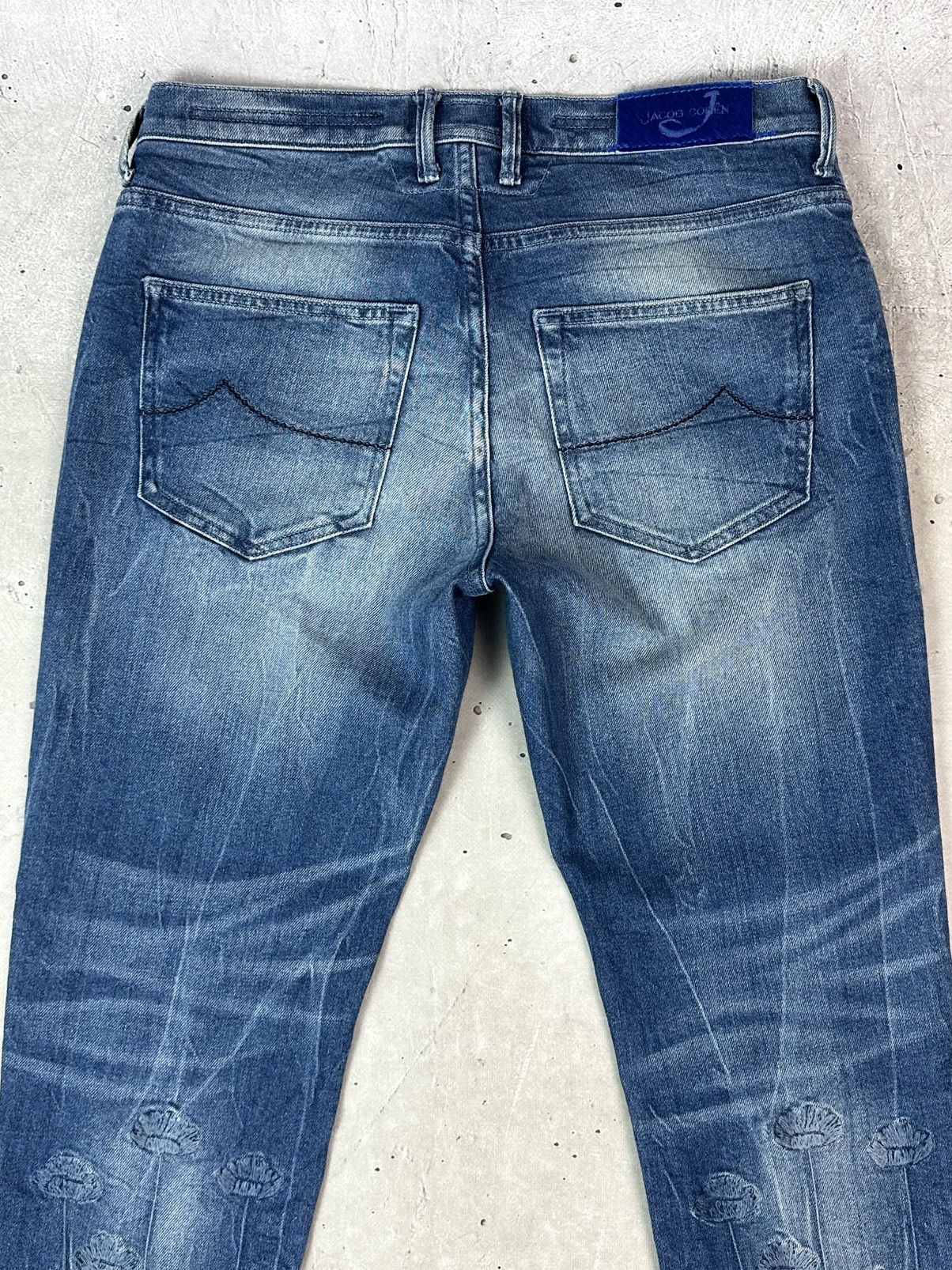 Jacob Cohen Jacob Cohen Karen Handmade Embroidered Floral Blue Jeans Size 30" / US 8 / IT 44 - 12 Thumbnail
