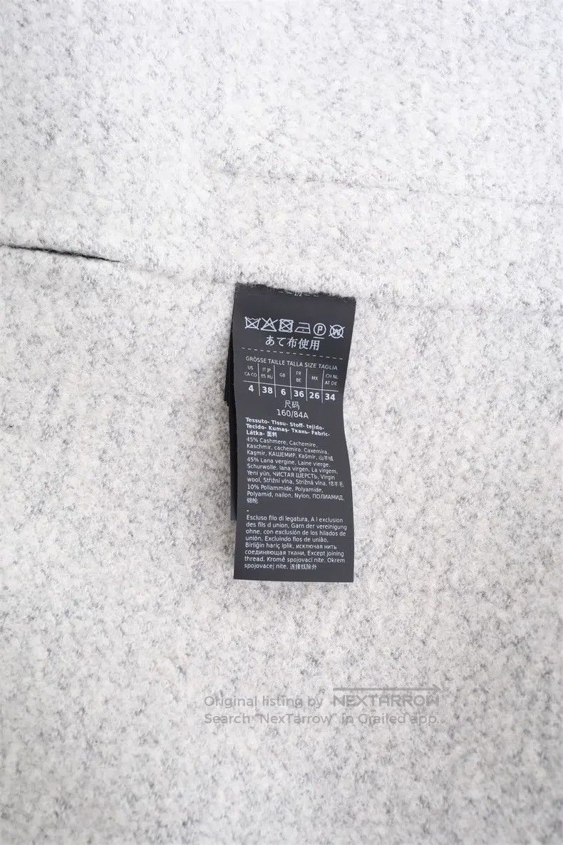Max Mara Max Mara Grey Cashmere Coat - Black Label Haute Couture Se Size XS / US 0-2 / IT 36-38 - 3 Thumbnail