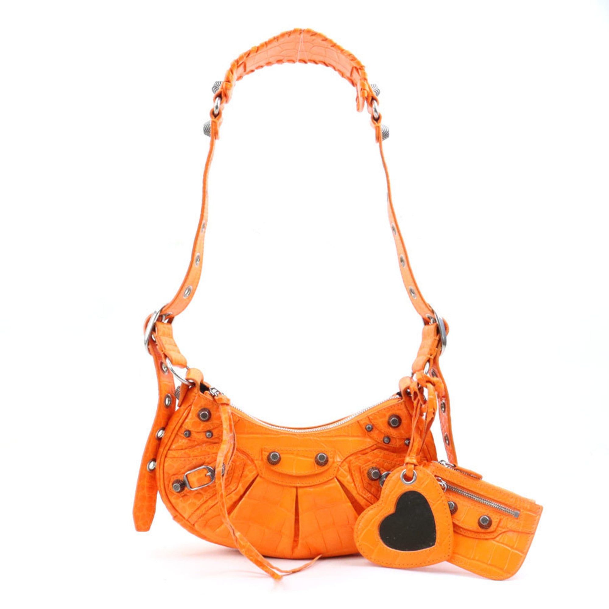 Balenciaga Balenciaga Le Cagoule XS Shoulder Bag in Embossed Leather, Orange, Women's, 90231k Size ONE SIZE - 1 Thumbnail