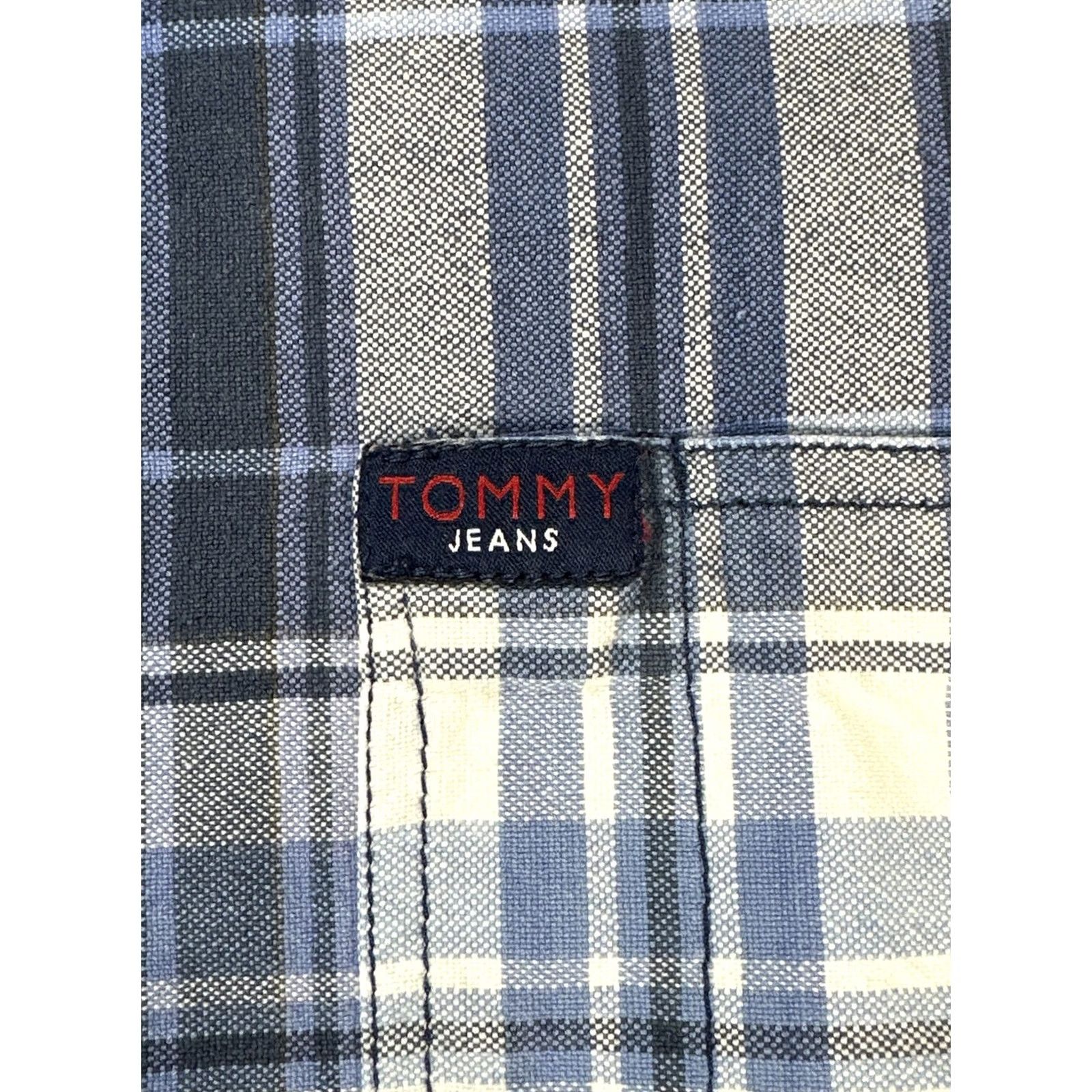 Tommy Hilfiger VINTAGE Tommy Hilfiger Shirt Men Blue Button Collar Knit Flannel Elbow Patches Pocket Long Sleeve Size L Regular Classic Size US L / EU 52-54 / 3 - 7 Thumbnail