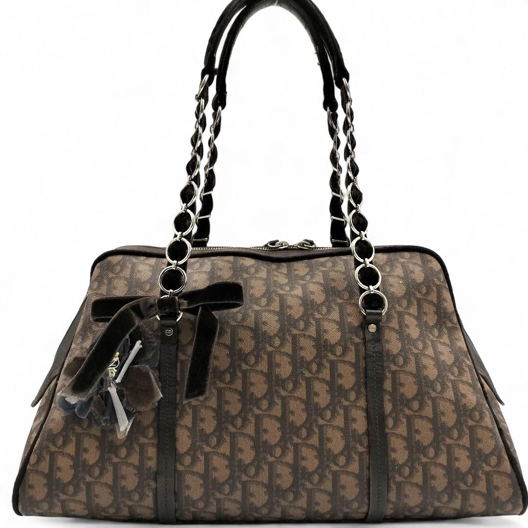 Dior Dior - Romatic Trotter Handbag Leather Monogram Brown Size ONE SIZE - 2 Thumbnail