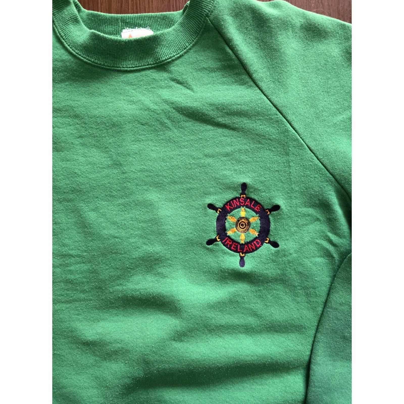 Nautica VINTAGE Green Kinsale Ireland Sweatshirt Adult Large Nautical Ship Wheel 80s 90s Size US L / EU 52-54 / 3 - 4 Thumbnail