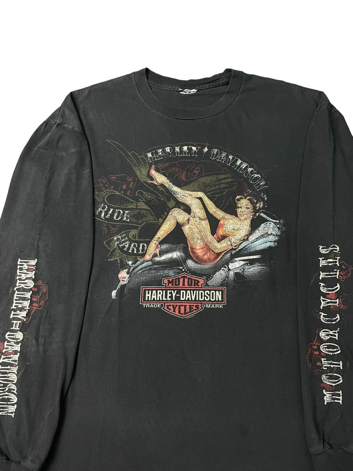 Harley Davidson Vintage Harley Davidson Long Sleeve Shirt Size US XL / EU 56 / 4 - 2 Thumbnail