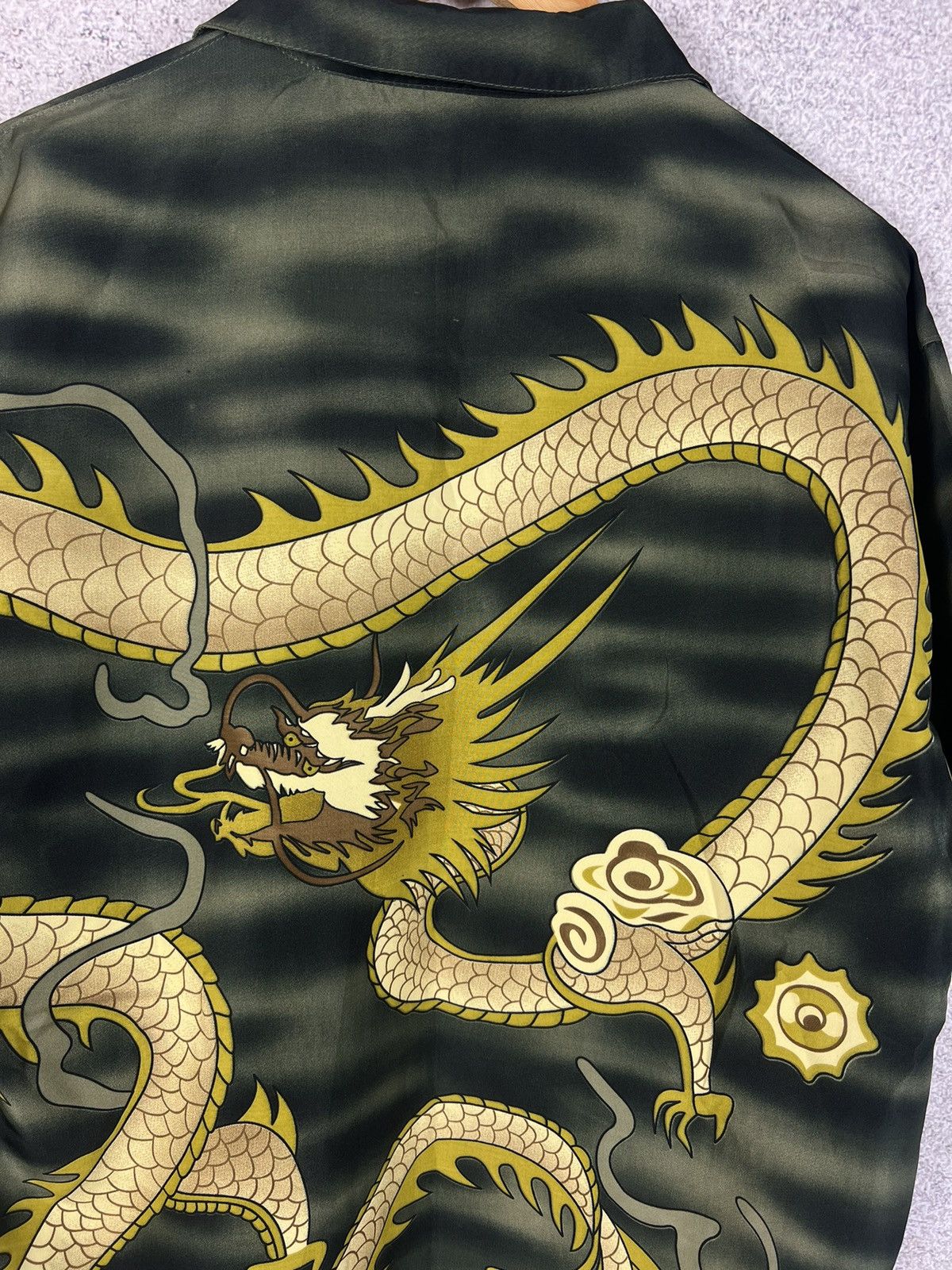 Japanese Brand Vintage Y2K Dragon All Overprinted Crazy Shirt Size US XL / EU 56 / 4 - 7 Thumbnail
