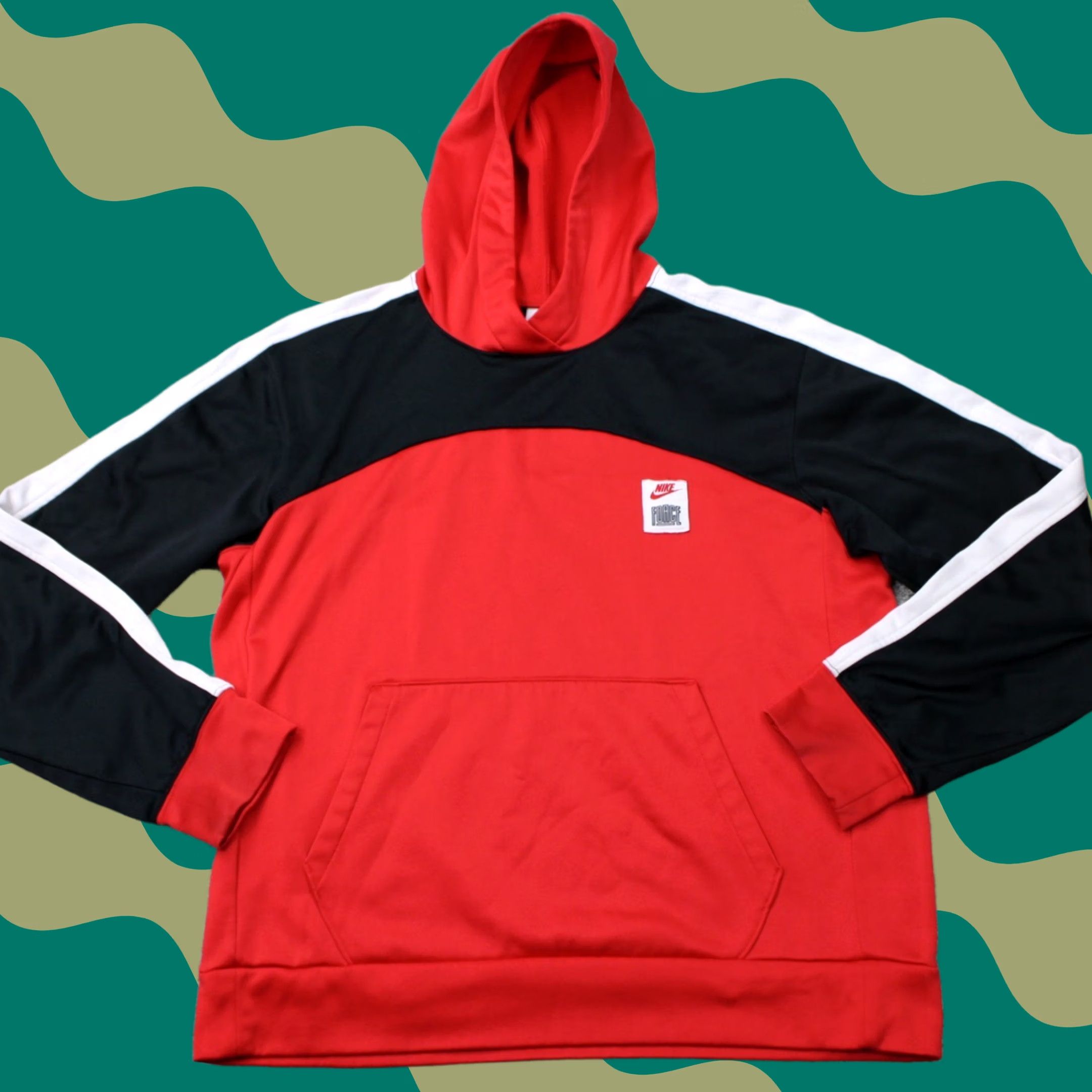 Nike Nike Force Hoodie Mens Medium Red Black Therma Fit Hooded Sweatshirt Size US M / EU 48-50 / 2 - 1 Thumbnail