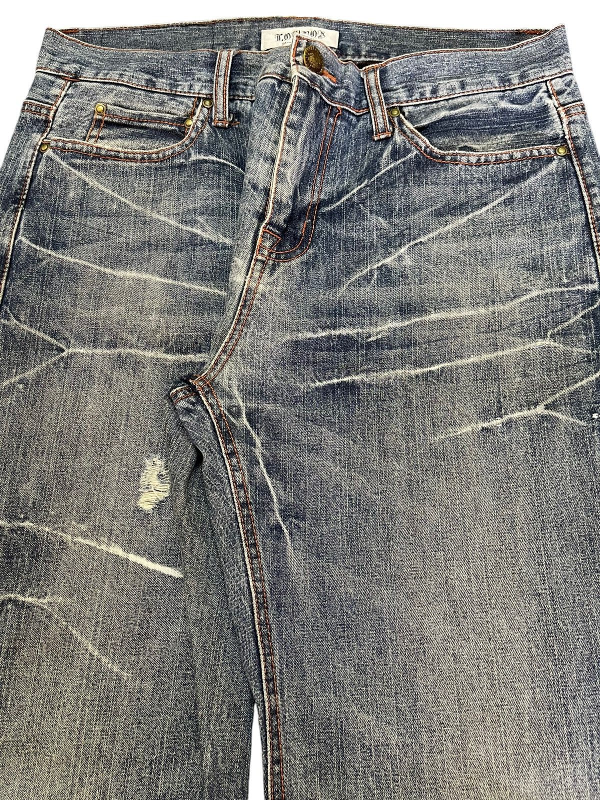 LOWBOX Vintage Lowbox Blue Faded Wash Style Loose Jeans Size US 31 - 4 Thumbnail
