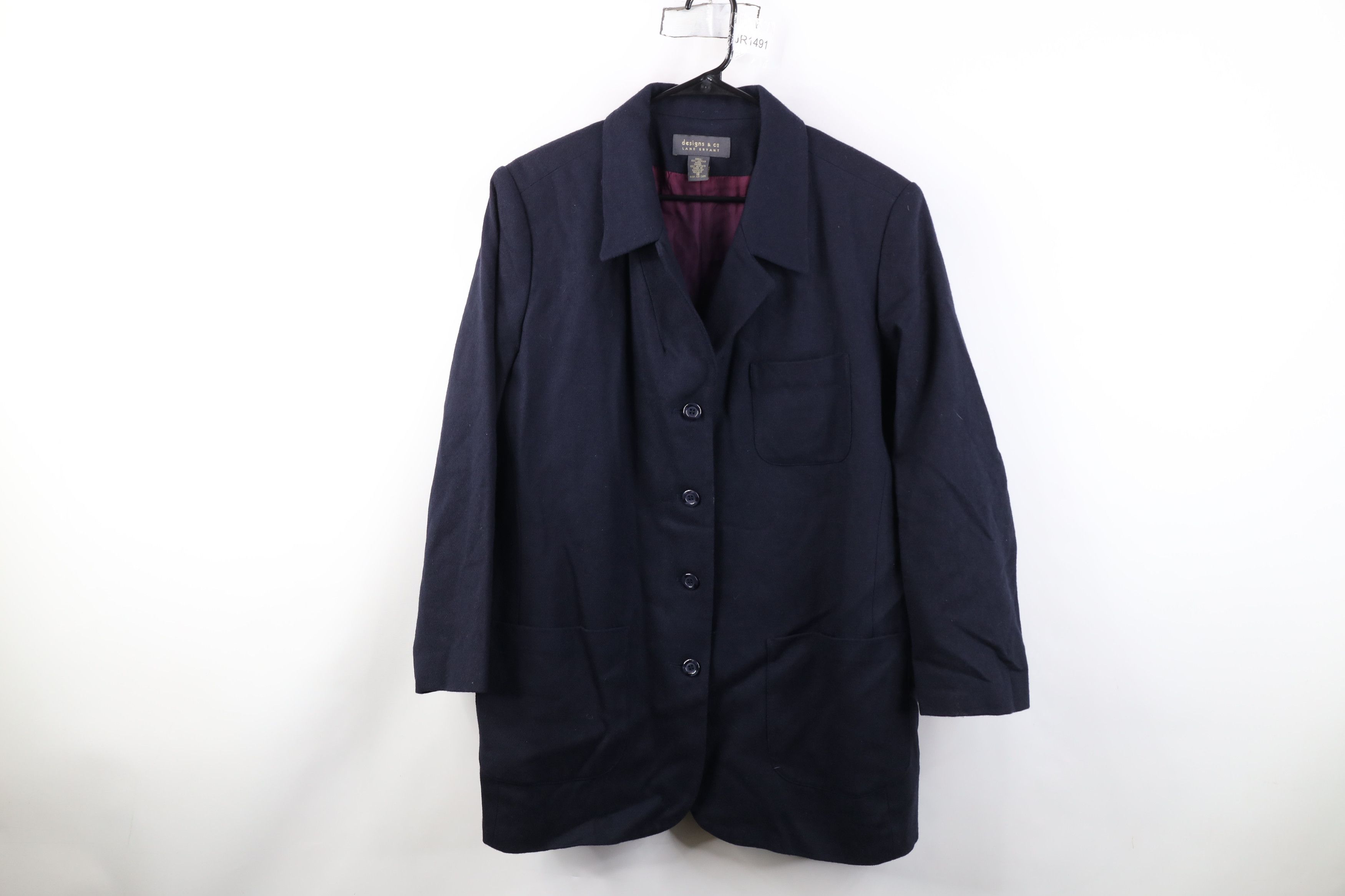 Vintage Vintage 90s Lane Bryant Button Collared Jacket Navy Blue Size XXL / US 16-18 / IT 52-54 - 1 Thumbnail