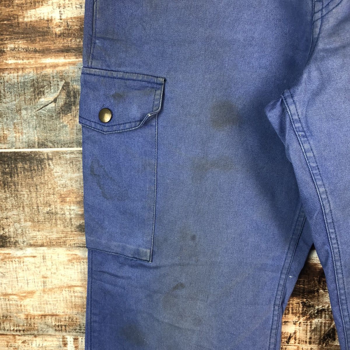 Japanese Brand DL After O Blue Cargo Multipocket Pants #C1227 Size US 29 - 10 Thumbnail