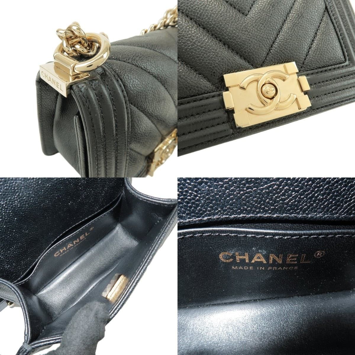Chanel Chanel Boy Chanel Mini V Stitch Caviar Leather Shoulder Bag Size ONE SIZE - 4 Thumbnail